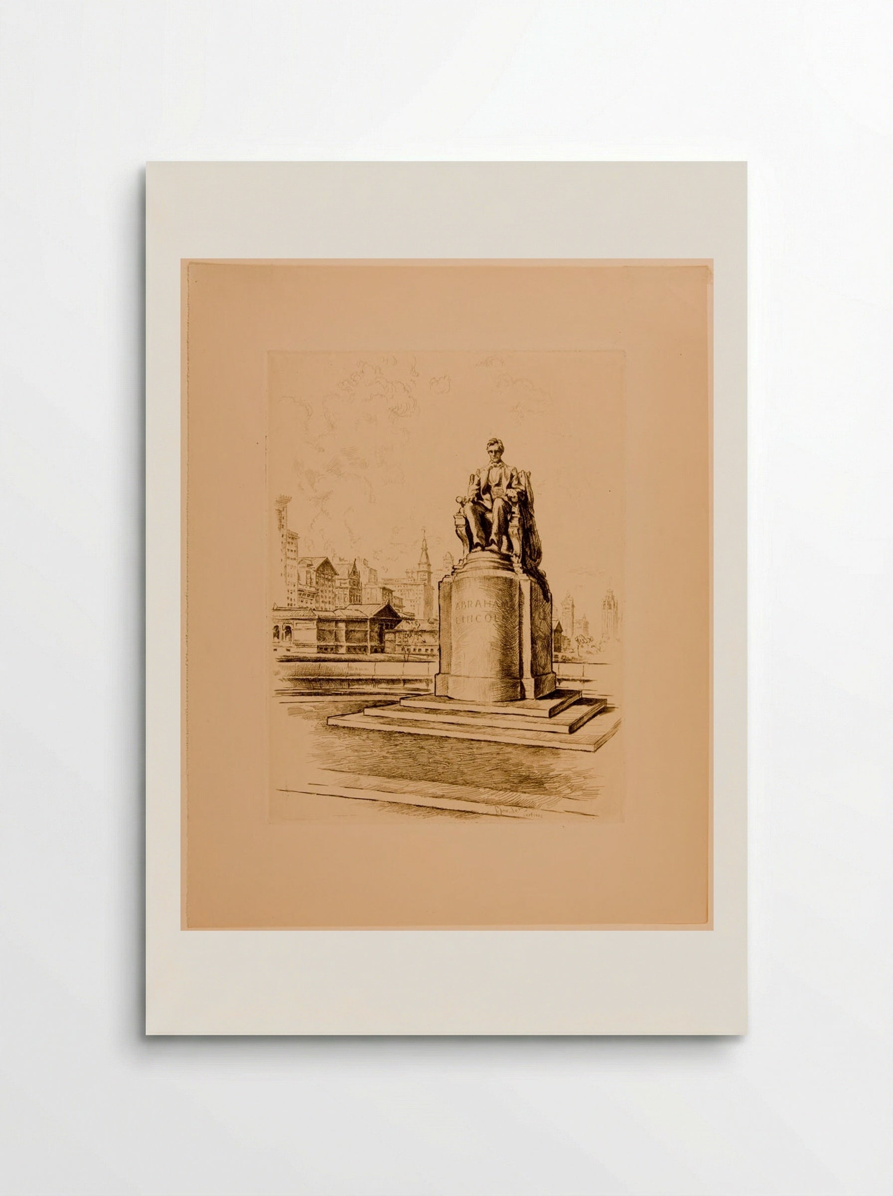 Statue of Abraham Lincoln - Otto J. Schneider - Poster