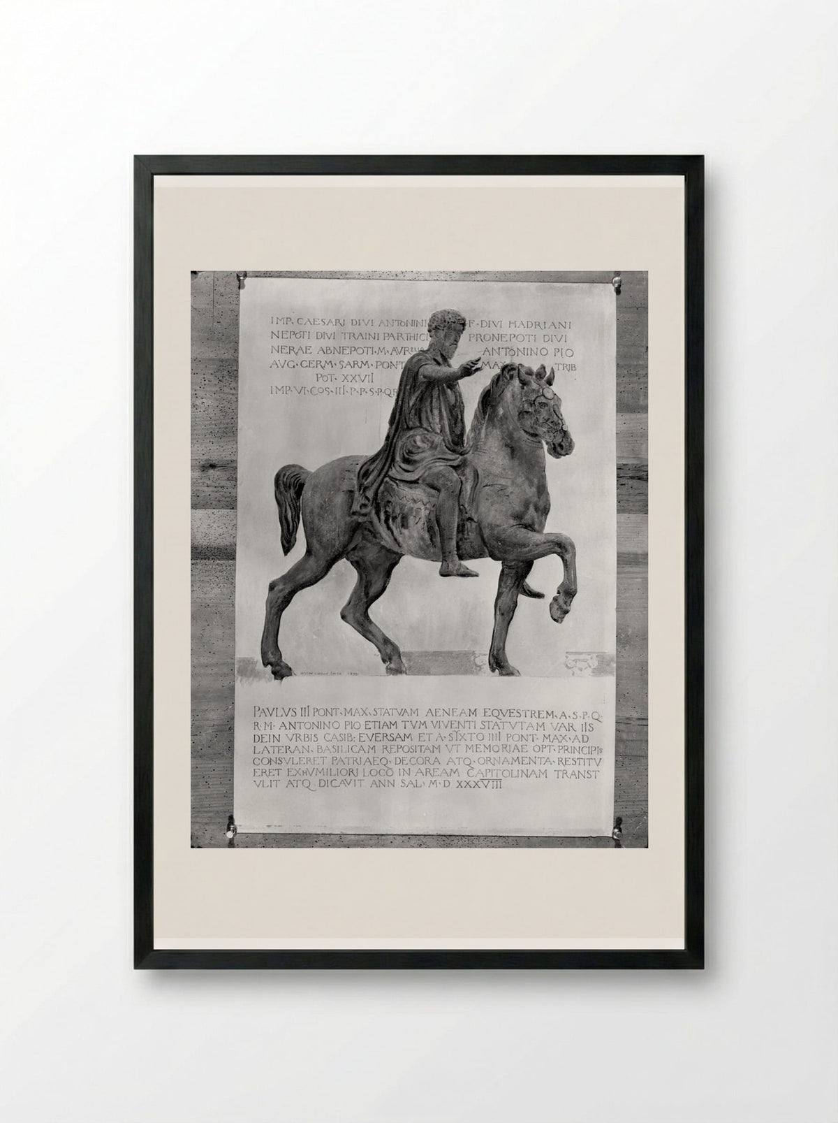 Statue of Marcus Aurelius, after antiquity - Joseph Lindon Smith - Framed Print Black