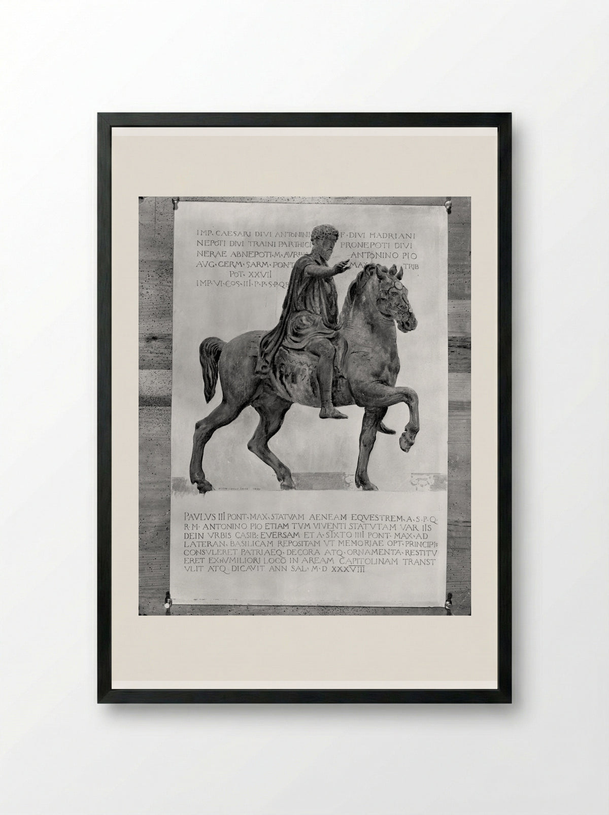 Statue of Marcus Aurelius, after antiquity - Joseph Lindon Smith - Framed Print Black