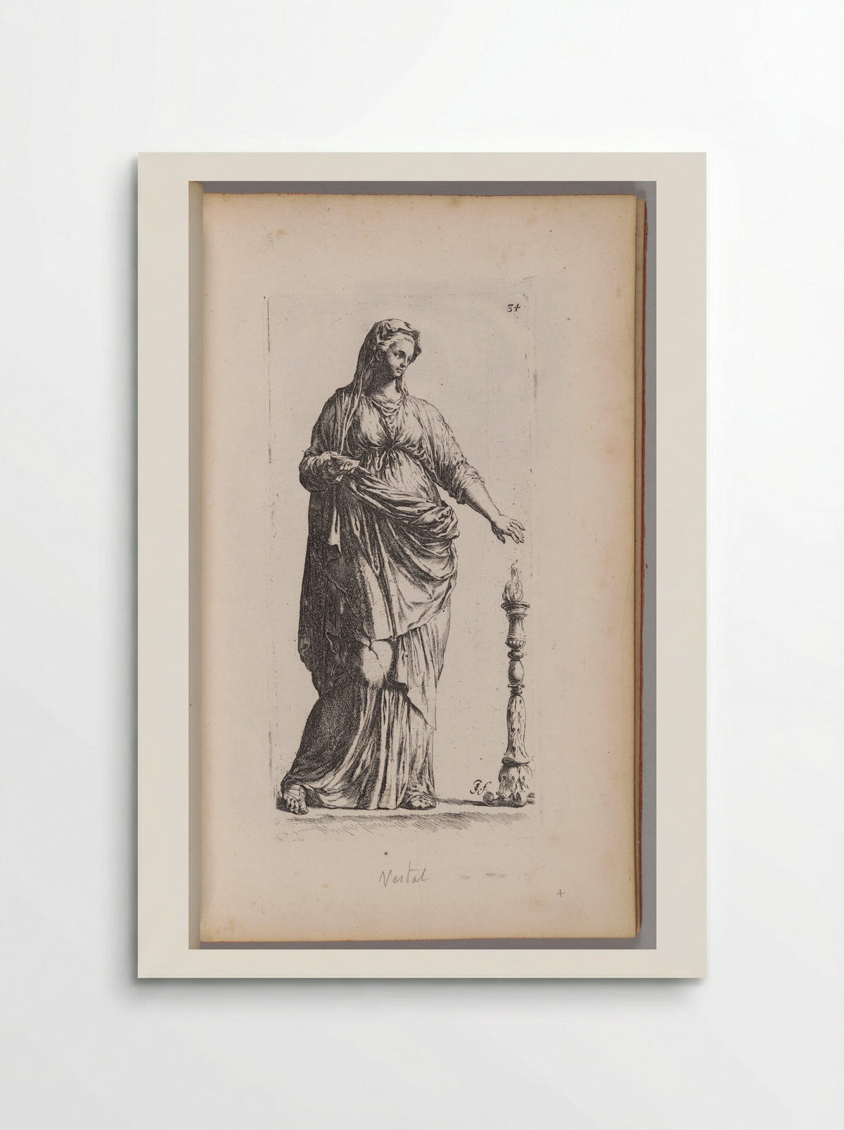 Statue of a Woman, usually called a Vestal Virgin - Jan de Bisschop - Poster