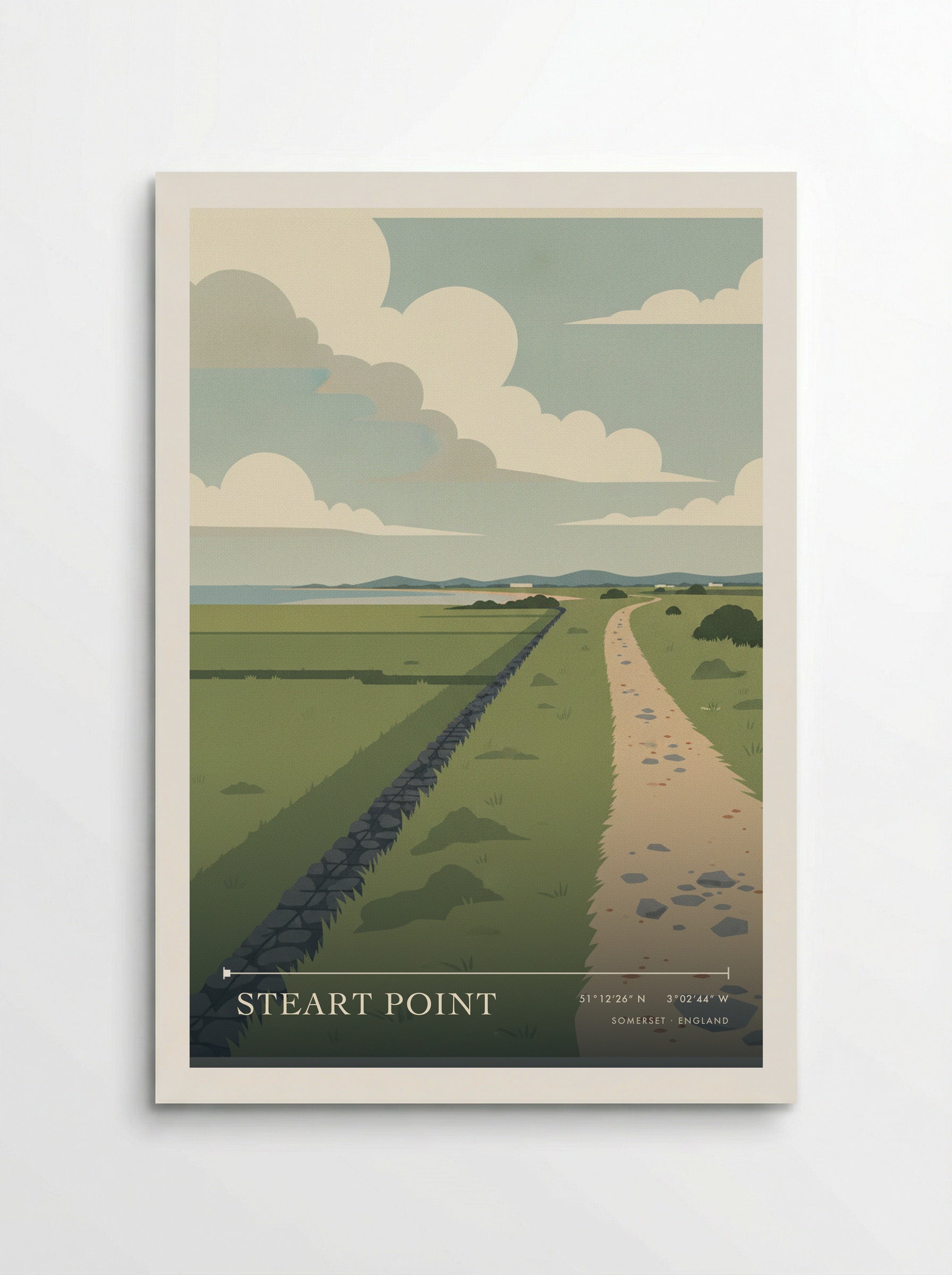 Steart Point Somerset England Travel Poster - Poster