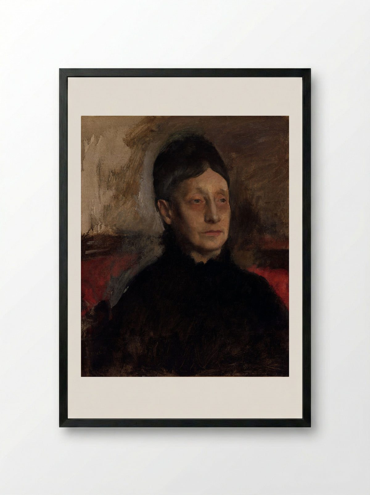 Stefanina Primicile Carafa, Marchioness of Cicerale and Duchess of Montejasi - Edgar Degas - Framed Print Black