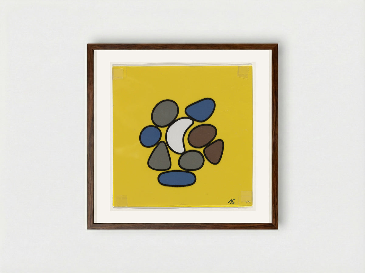 Stenen (Stones) - Dick Bruna - Framed Print Dark Wood