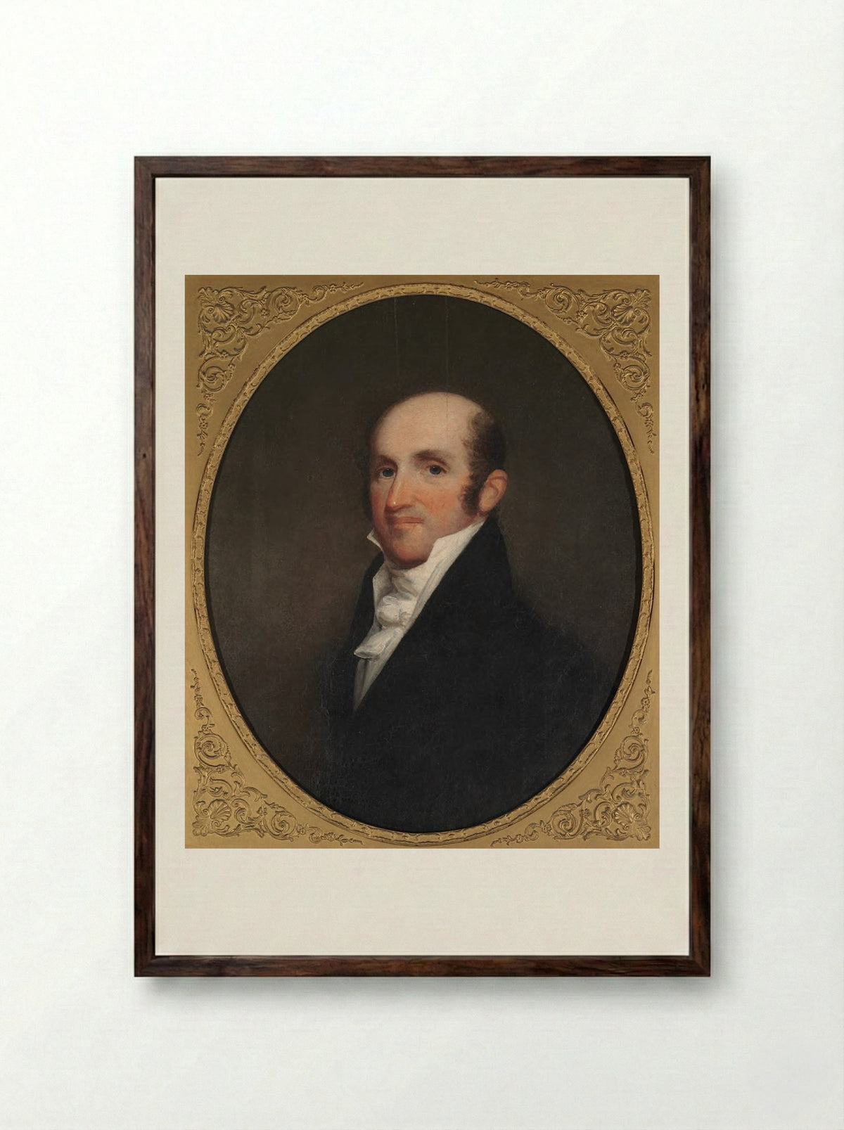 Stephen Higginson (1770-1834) - Gilbert Stuart Newton - Framed Print Dark Wood