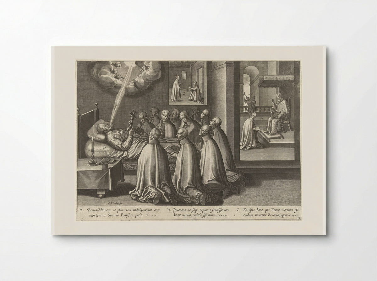 Sterfbed van Ignatius - Theodoor Galle - Poster