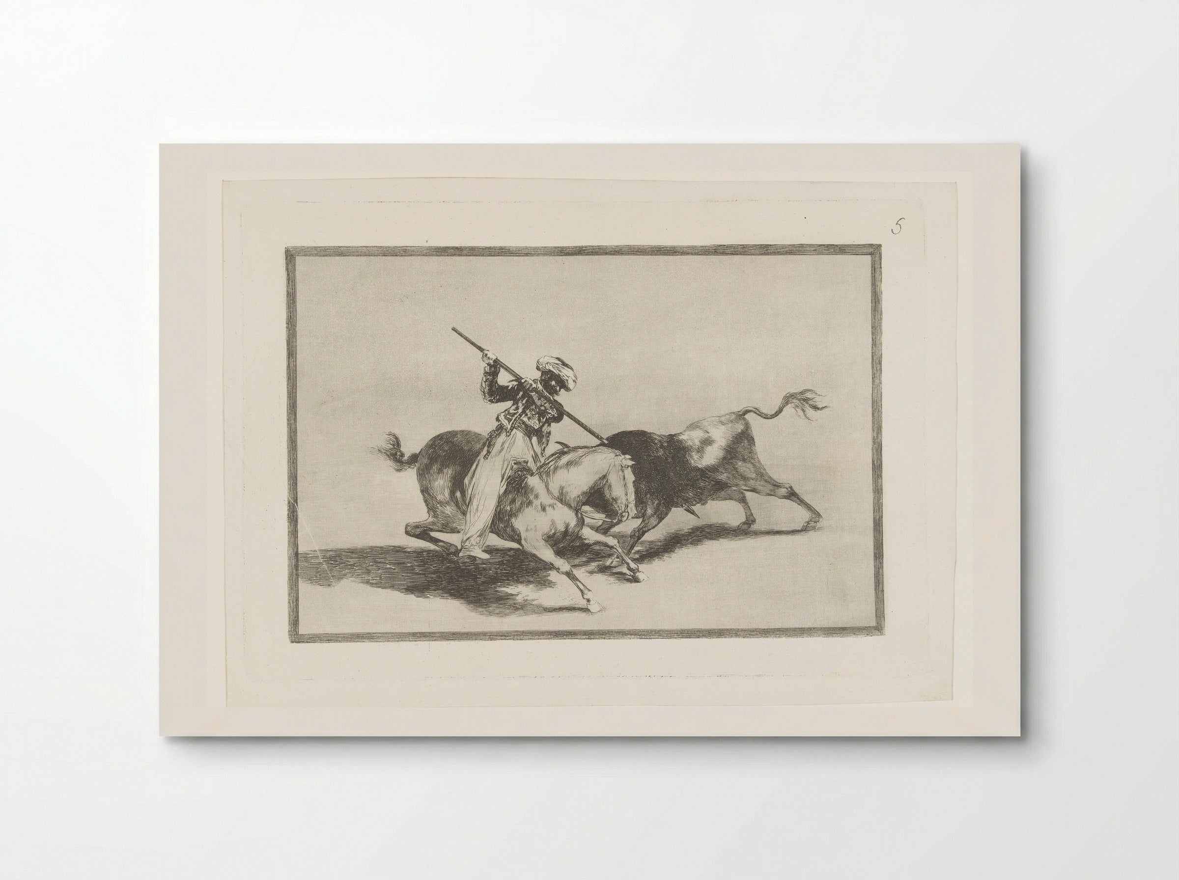 Stierenjacht te paard - Francisco de Goya - Poster