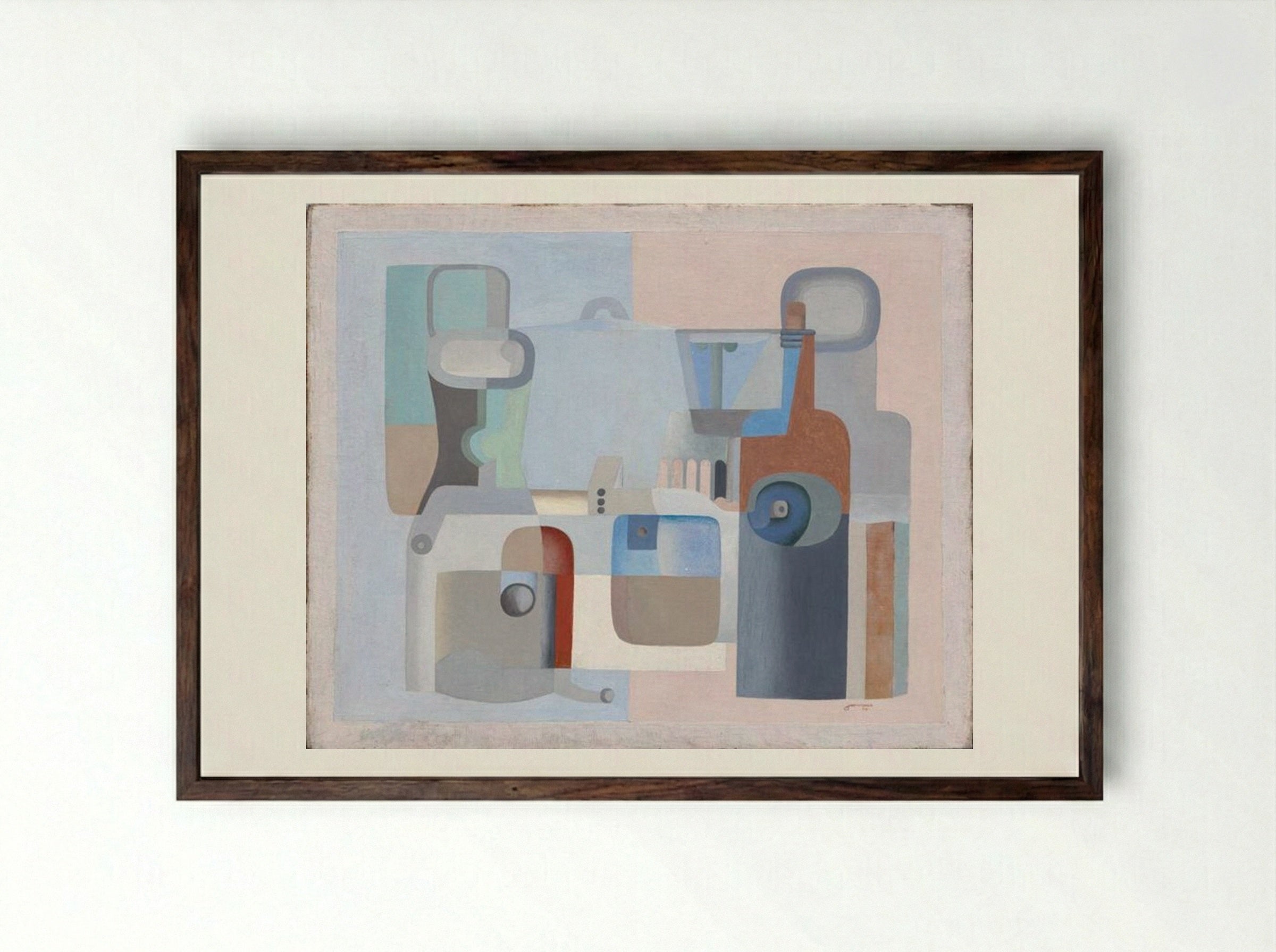Still Life Filled with Space - Le Corbusier - Framed Print Dark Wood