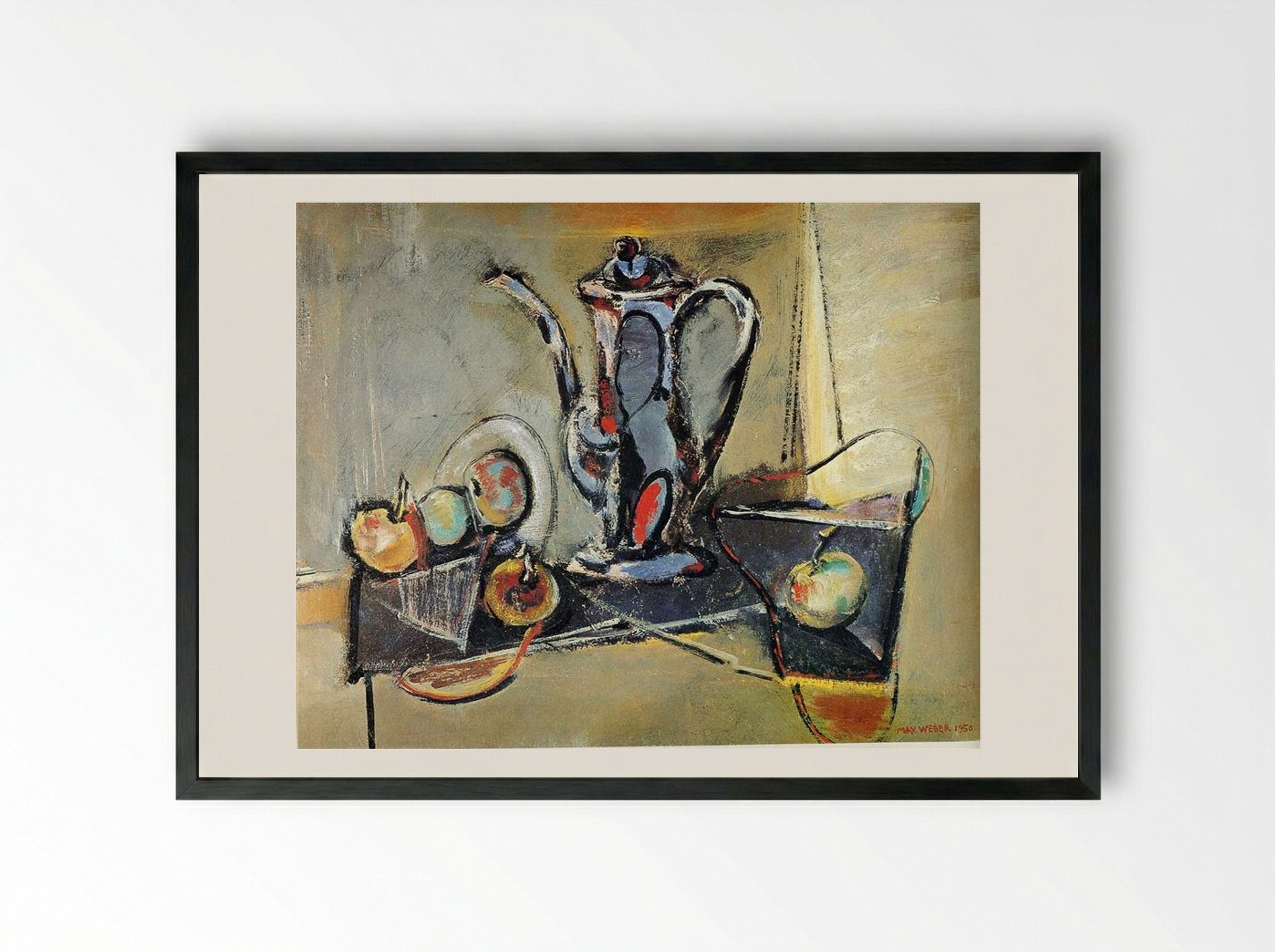 Still Life with Apples - Max Weber - Framed Print Black