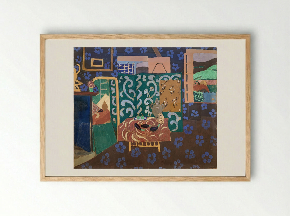 Still Life with Aubergines - Henri Matisse - Framed Print Wood