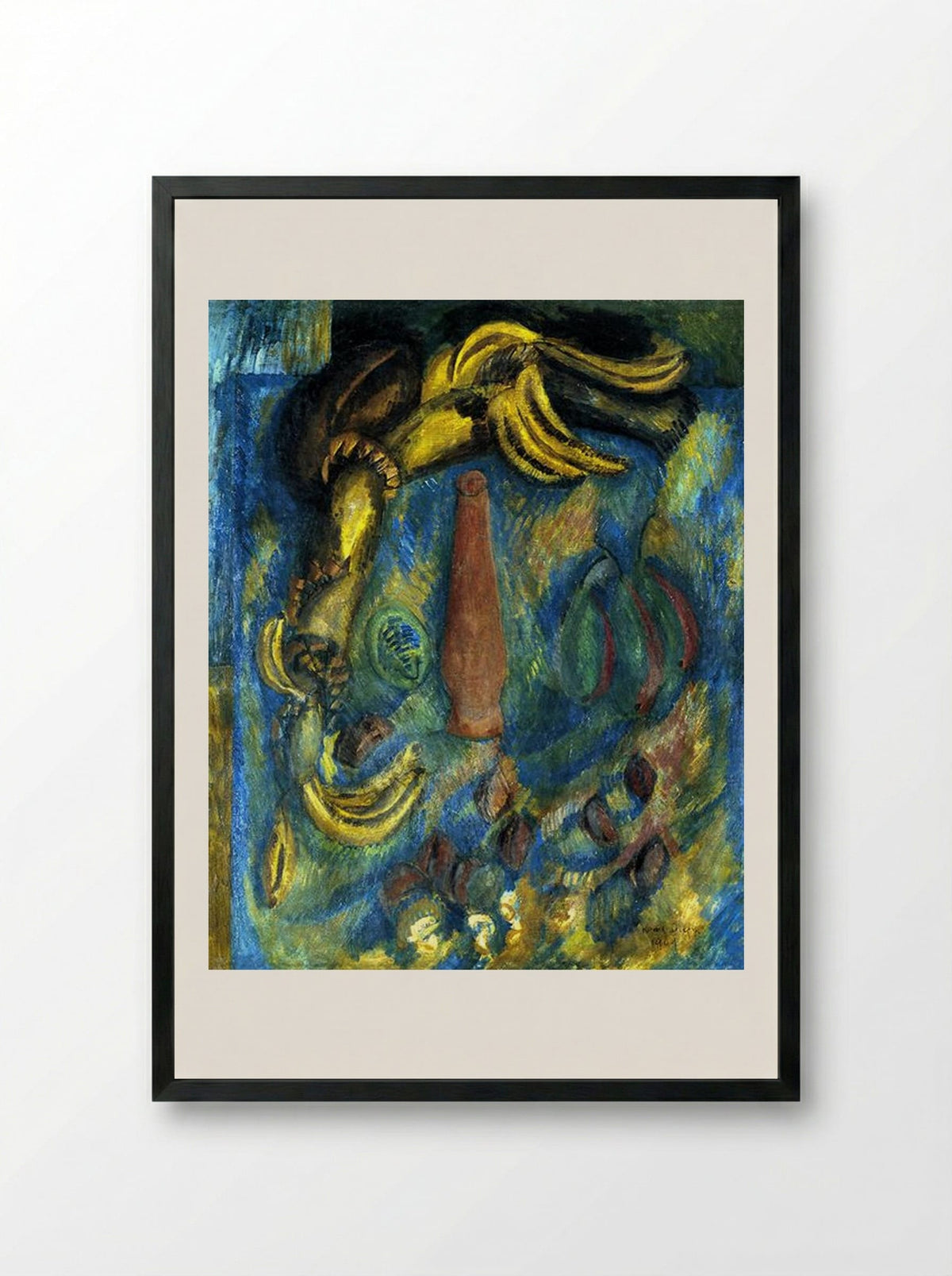 Still Life with Bananas - Raoul Dufy - Framed Print Black