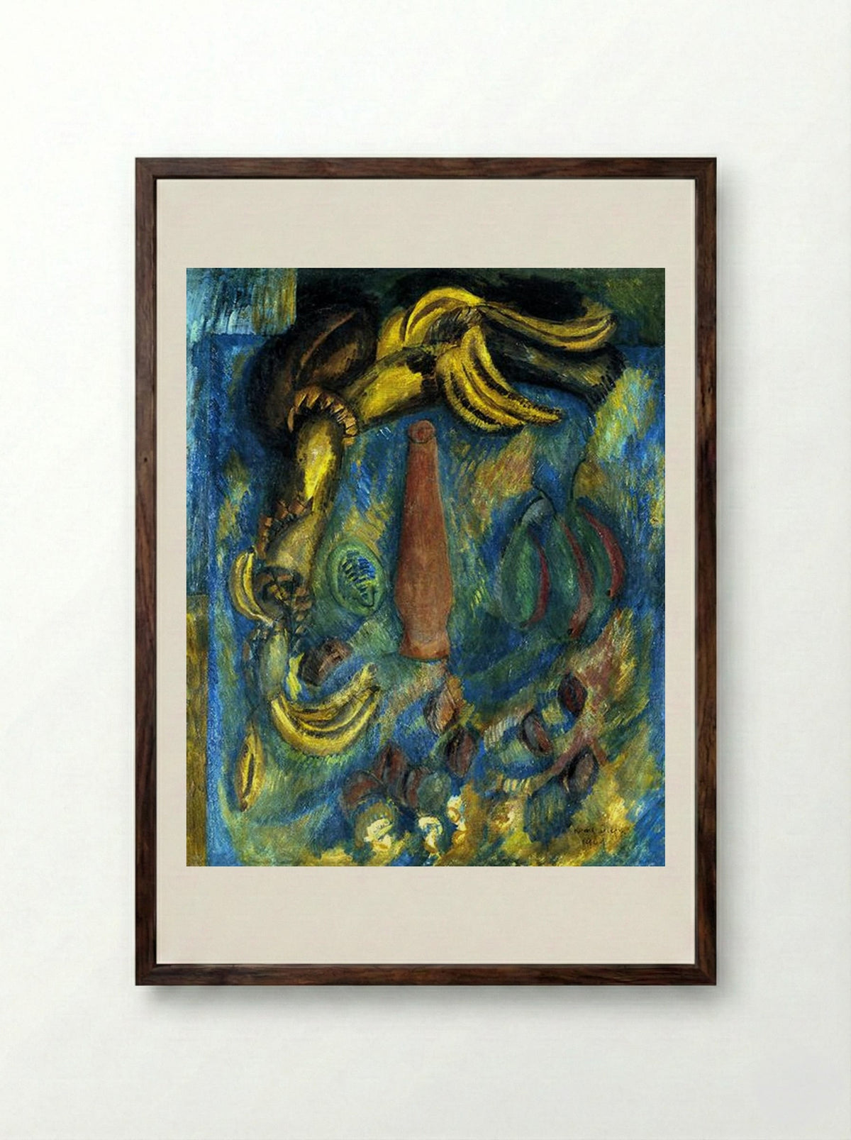 Still Life with Bananas - Raoul Dufy - Framed Print Dark Wood