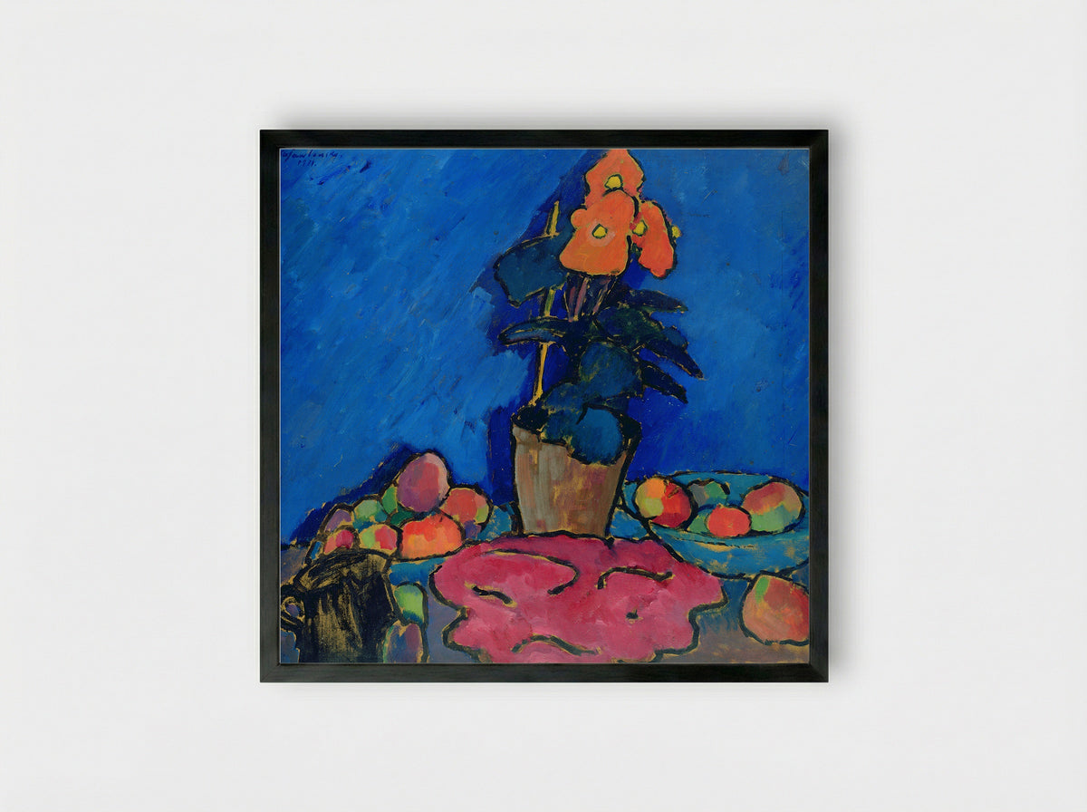 Still Life with Begonia - Alexej von Jawlensky - Framed Print Black