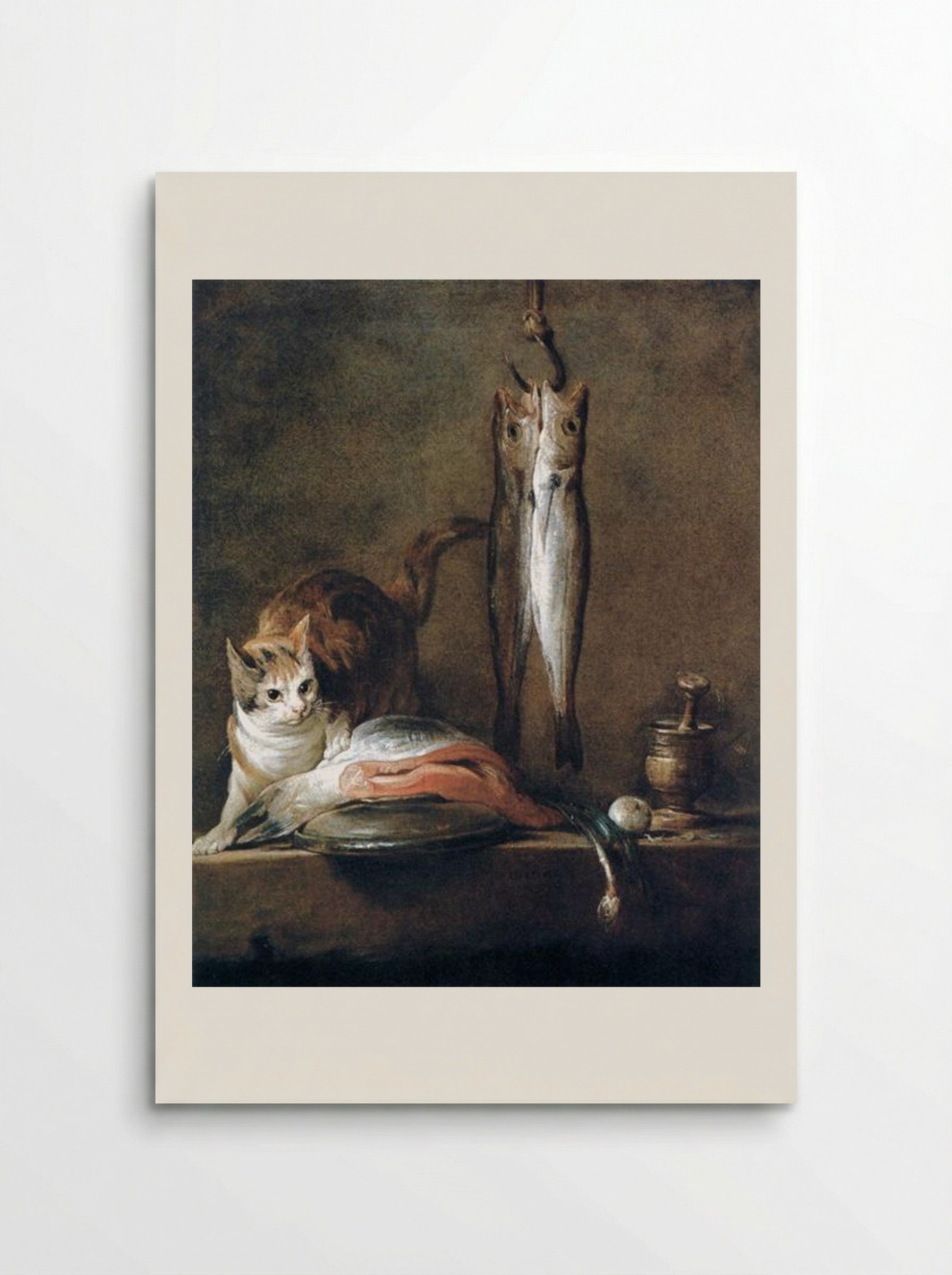 Still Life with Cat and Fish - Jean-Baptiste-Simeon Chardin - Poster