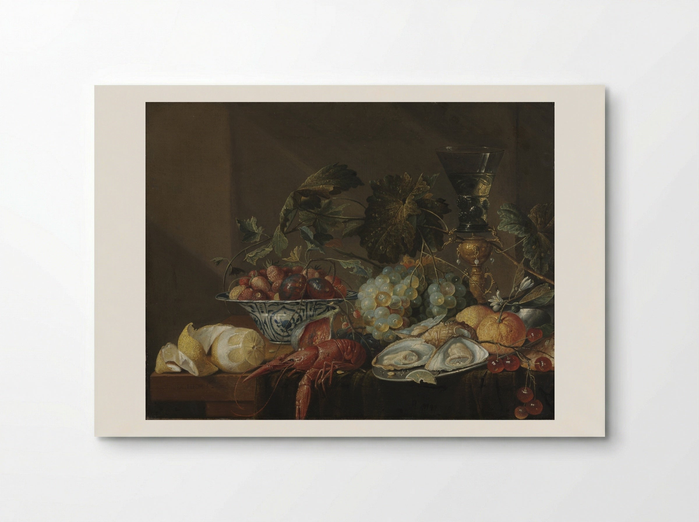 Still-Life with Crayfish, Oysters, and Fruit - Cornelis de Heem - Poster
