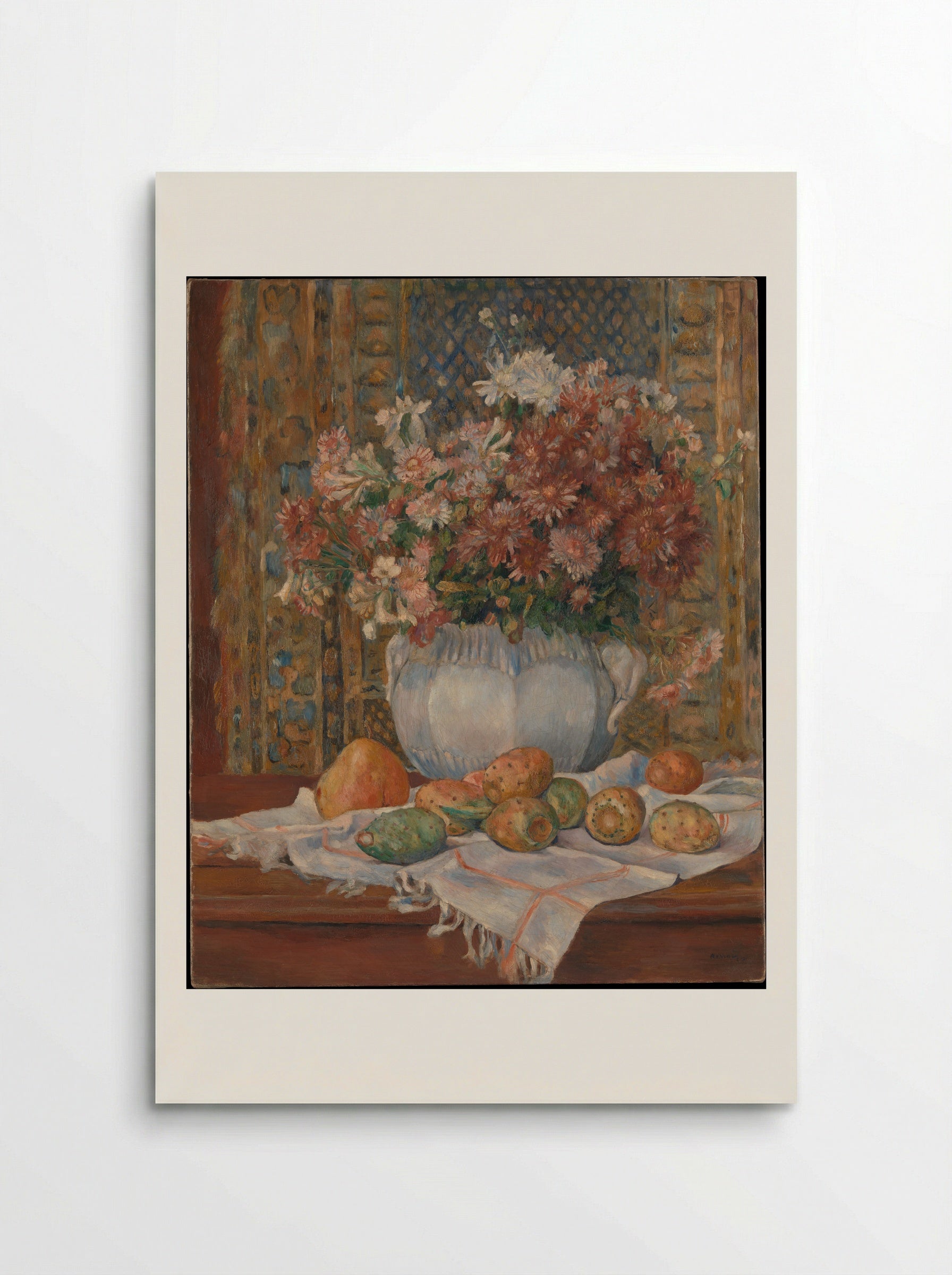 Still Life with Flowers and Prickly Pears - Auguste Renoir - Poster