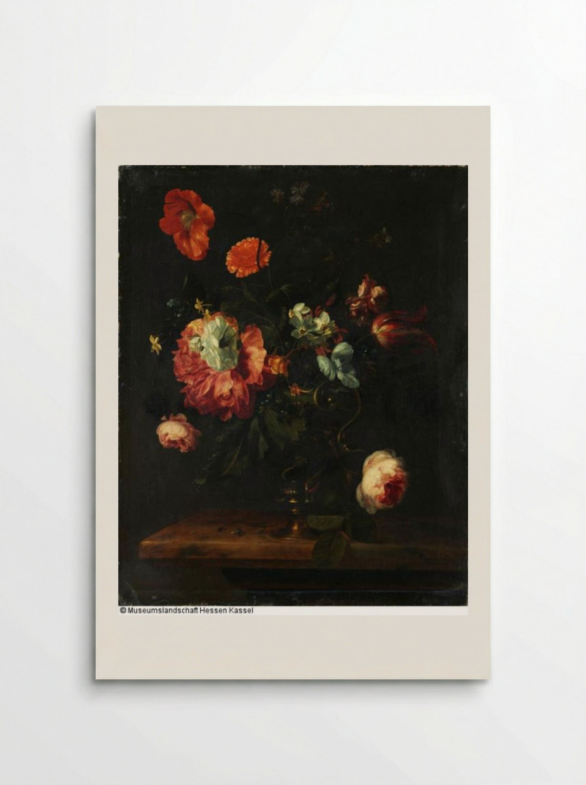 Still Life with Flowers in a Glass Vase - Herman Verelst - Poster
