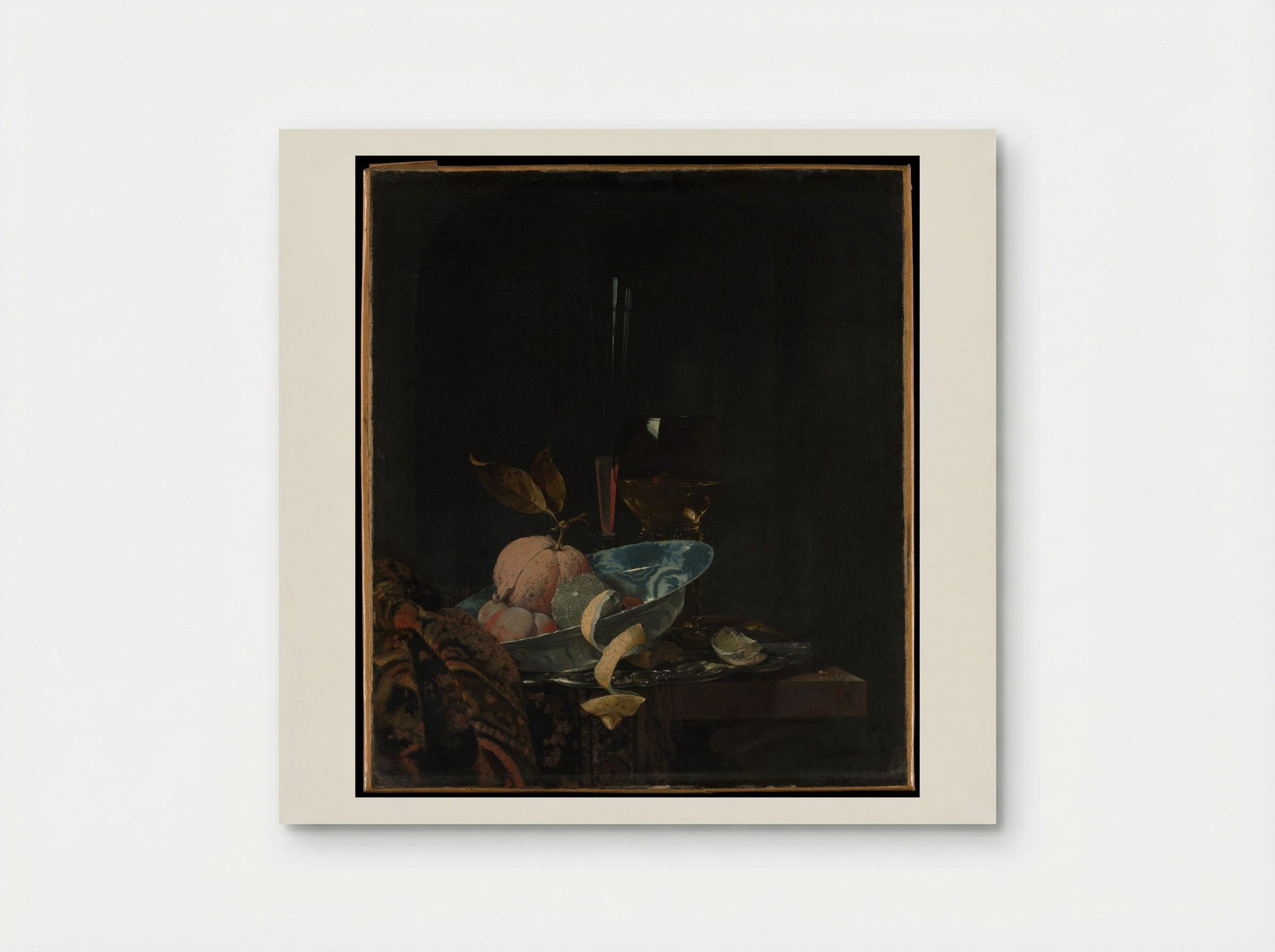 Still Life with Fruit, Glassware, and a Wanli Bowl - Willem Kalf - Poster