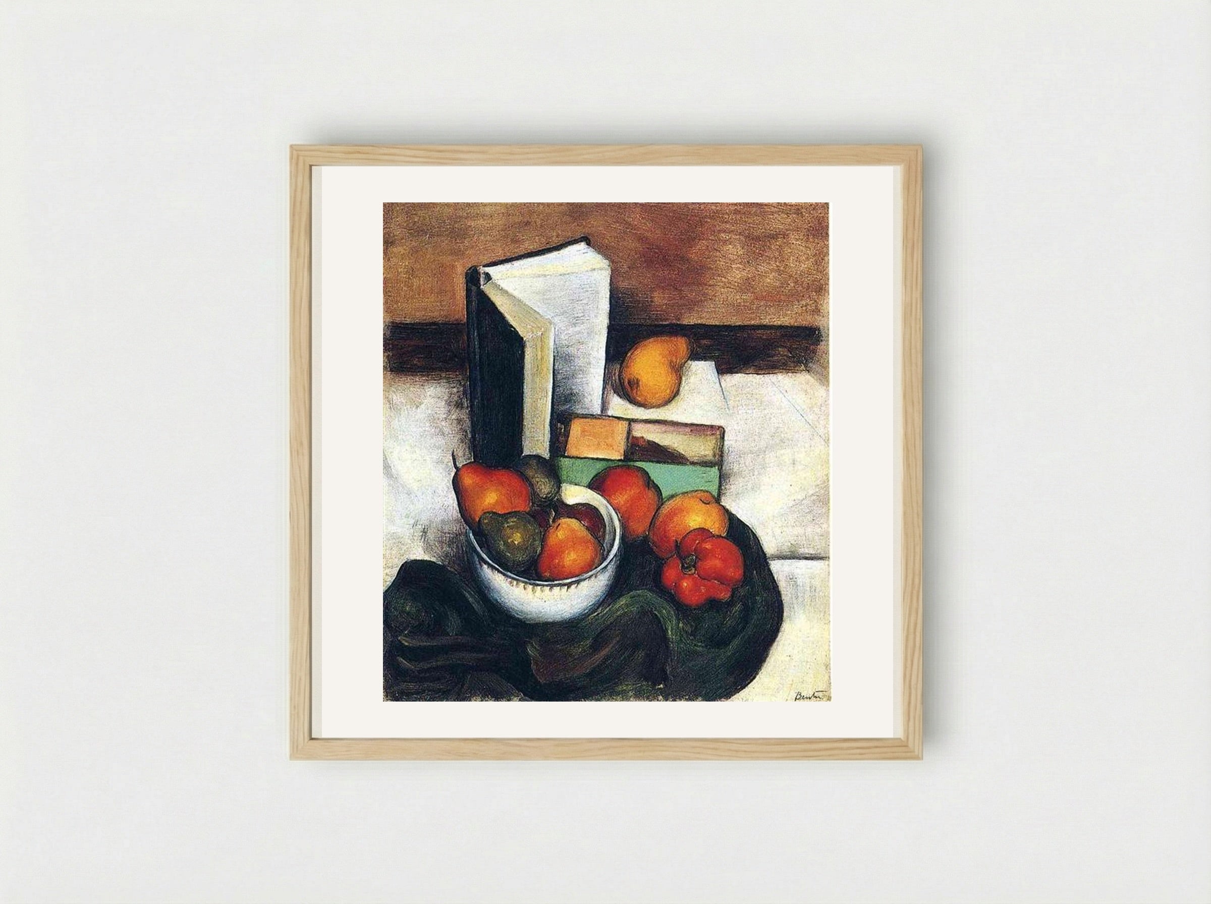 Still Life with Fruit and Vegetables - Thomas Hart Benton - Framed Print Wood