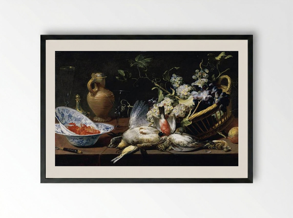 Still Life with Game and Fruit - Frans Snyders - Framed Print Black