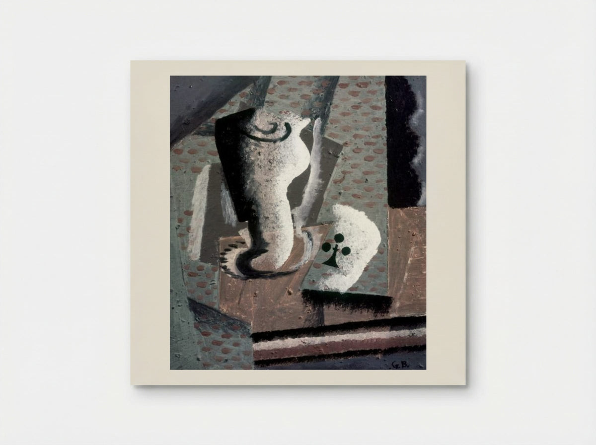 Still Life with Glass Carafe and Ace of Clubs - Georges Braque - Poster