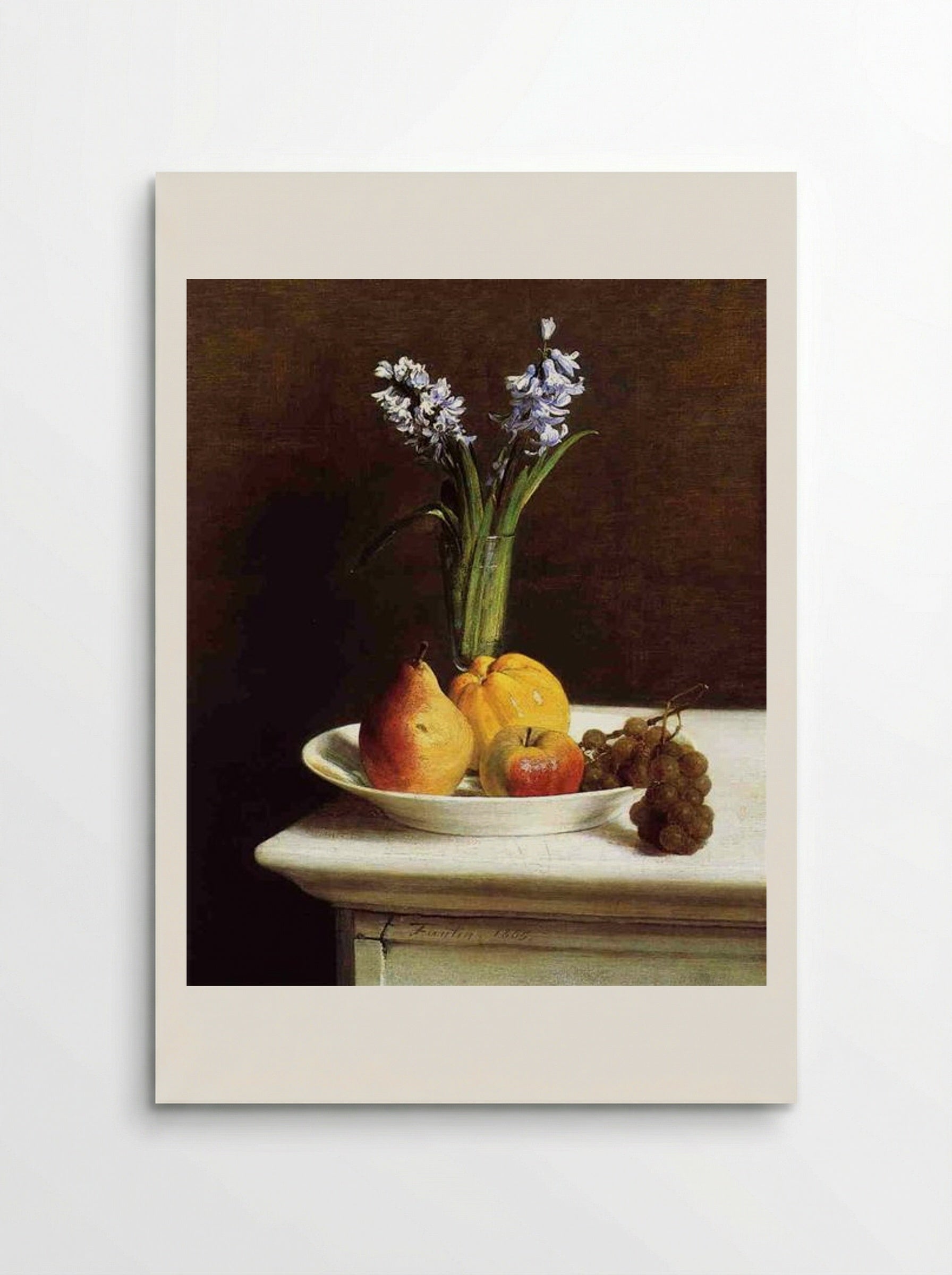 Still Life with Hyacinths and Fruit - Henri Fantin-Latour - Poster