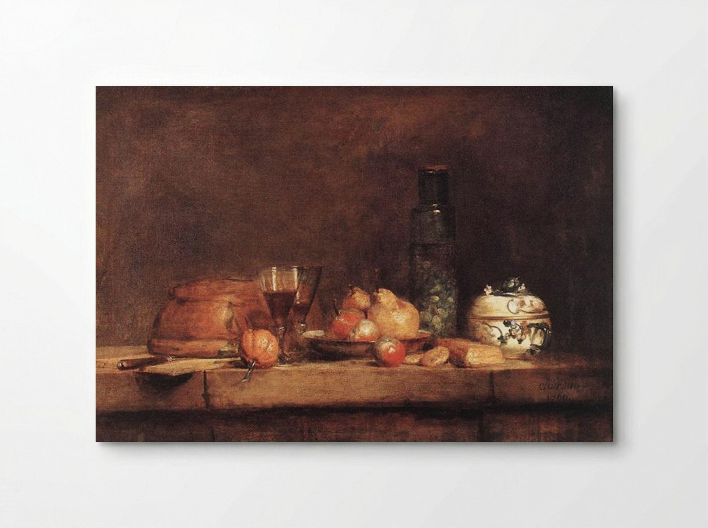 Still Life with Jar of Olives - Jean-Baptiste-Simeon Chardin - Poster