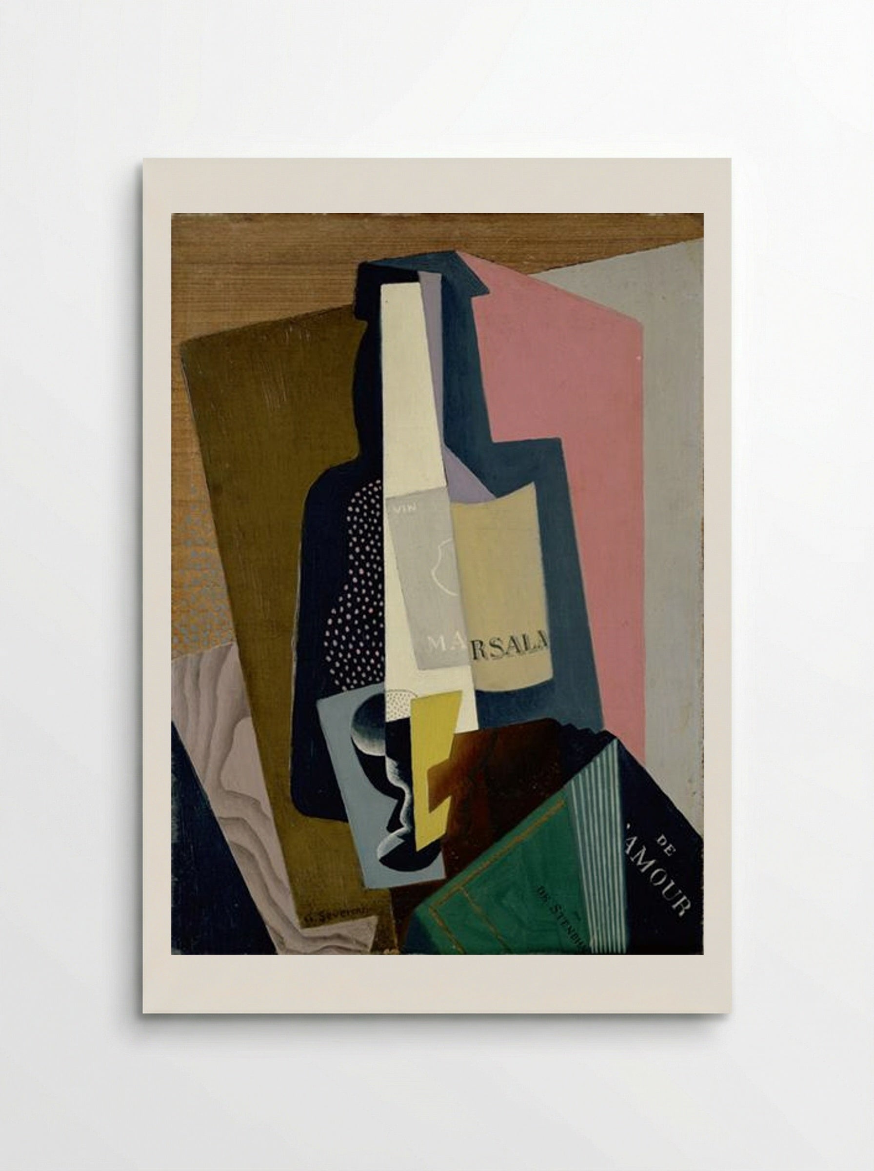 Still Life with Marsala Bottle - Gino Severini - Poster