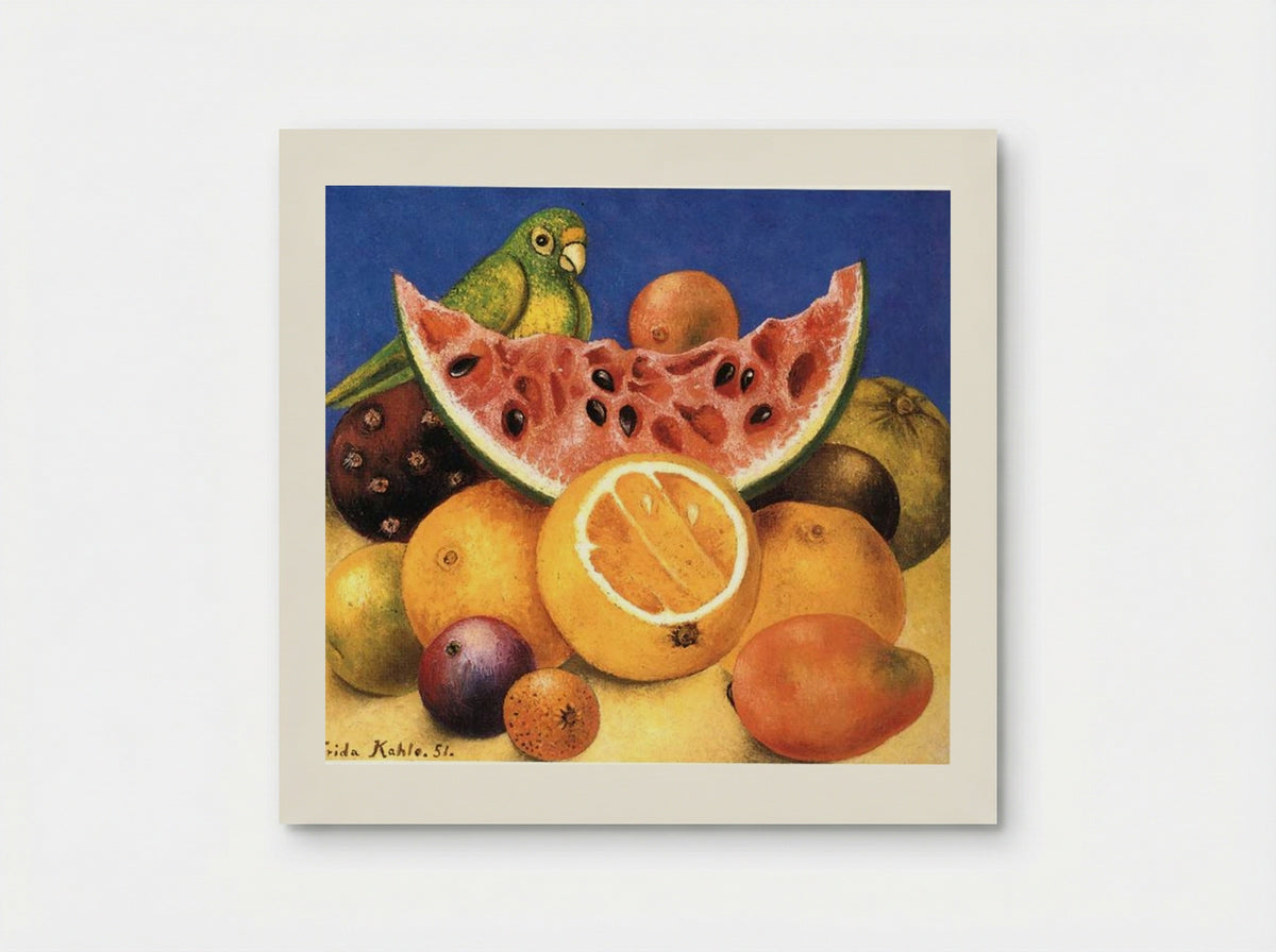 Still Life with Parrot and Watermelon - Frida Kahlo - Poster