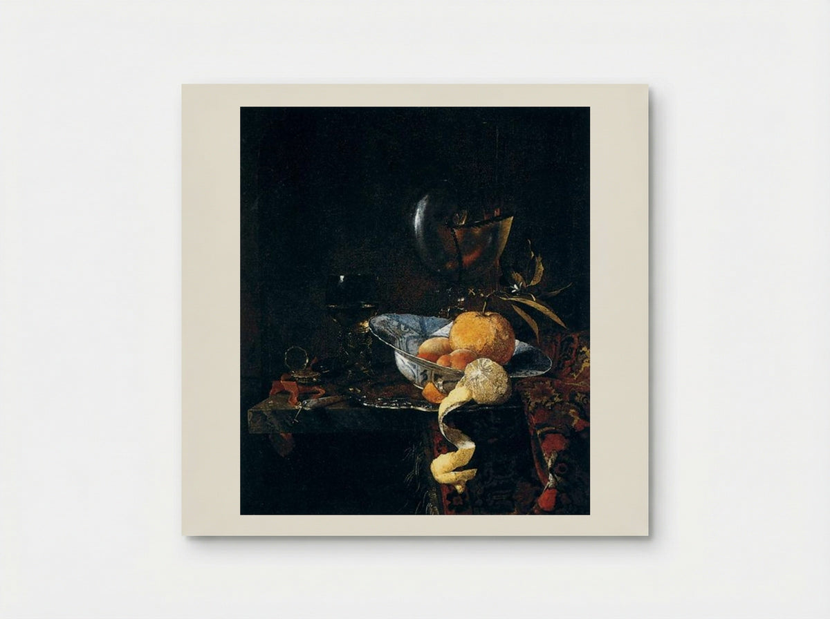 Still-Life with Porcelain and a Nautilus Cup - Willem Kalf - Poster