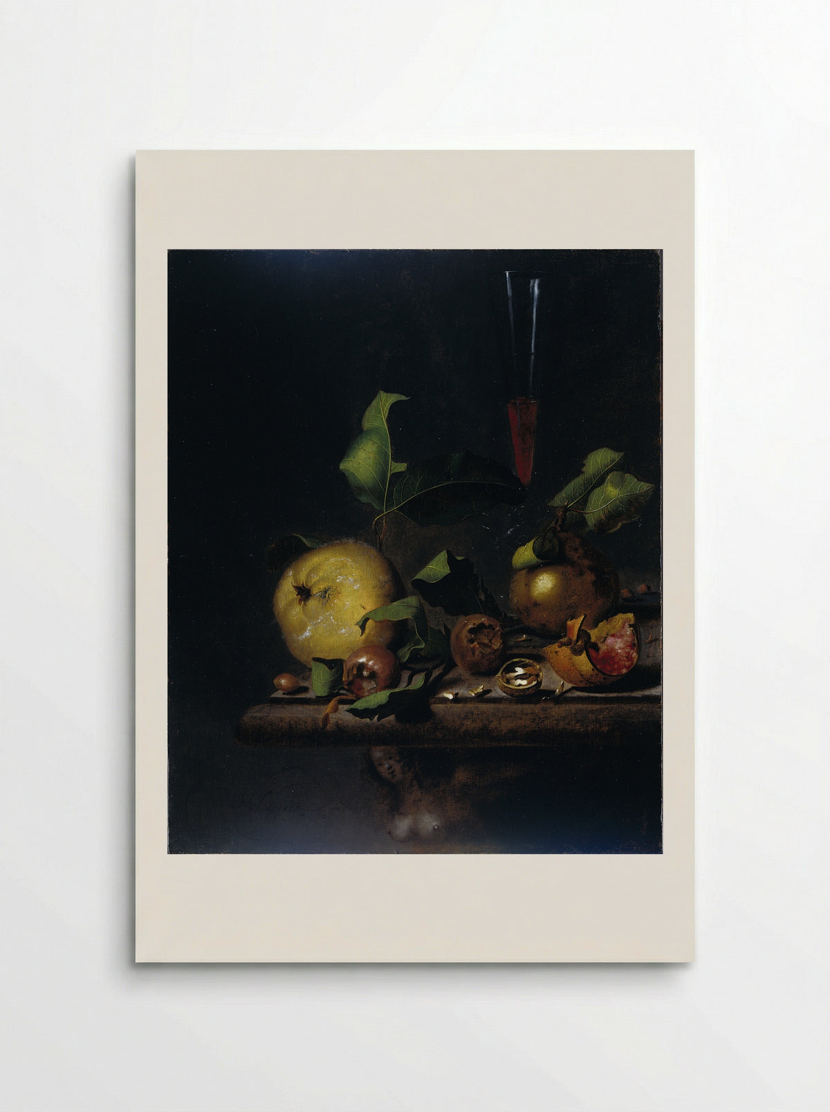 Still Life with Quinces, Medlars and a Glass - Martinus Nellius - Poster