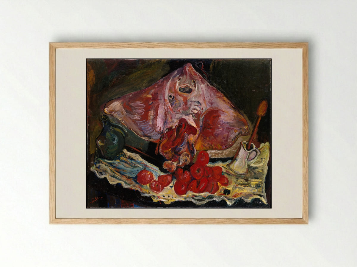 Still Life with Rayfish - Chaïm Soutine - Framed Print Wood