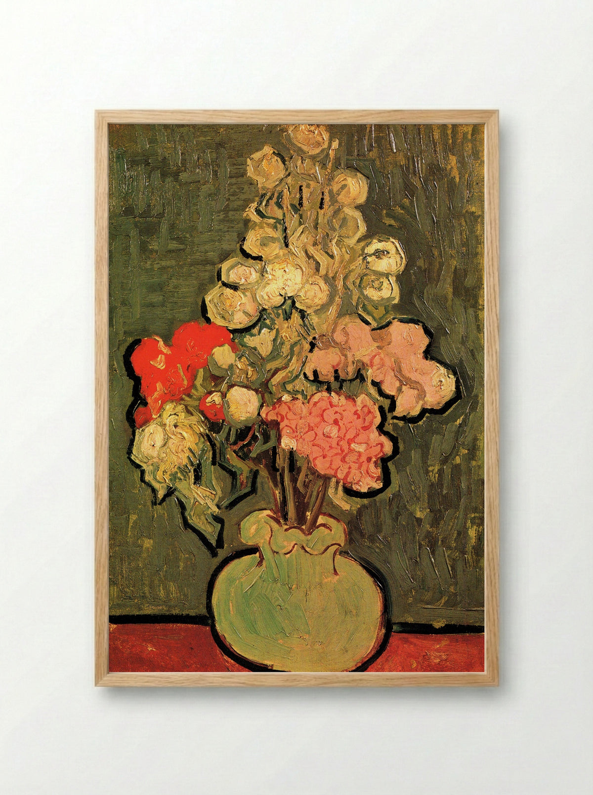 Still Life with Rose-Mallows - Vincent van Gogh - Framed Print Wood
