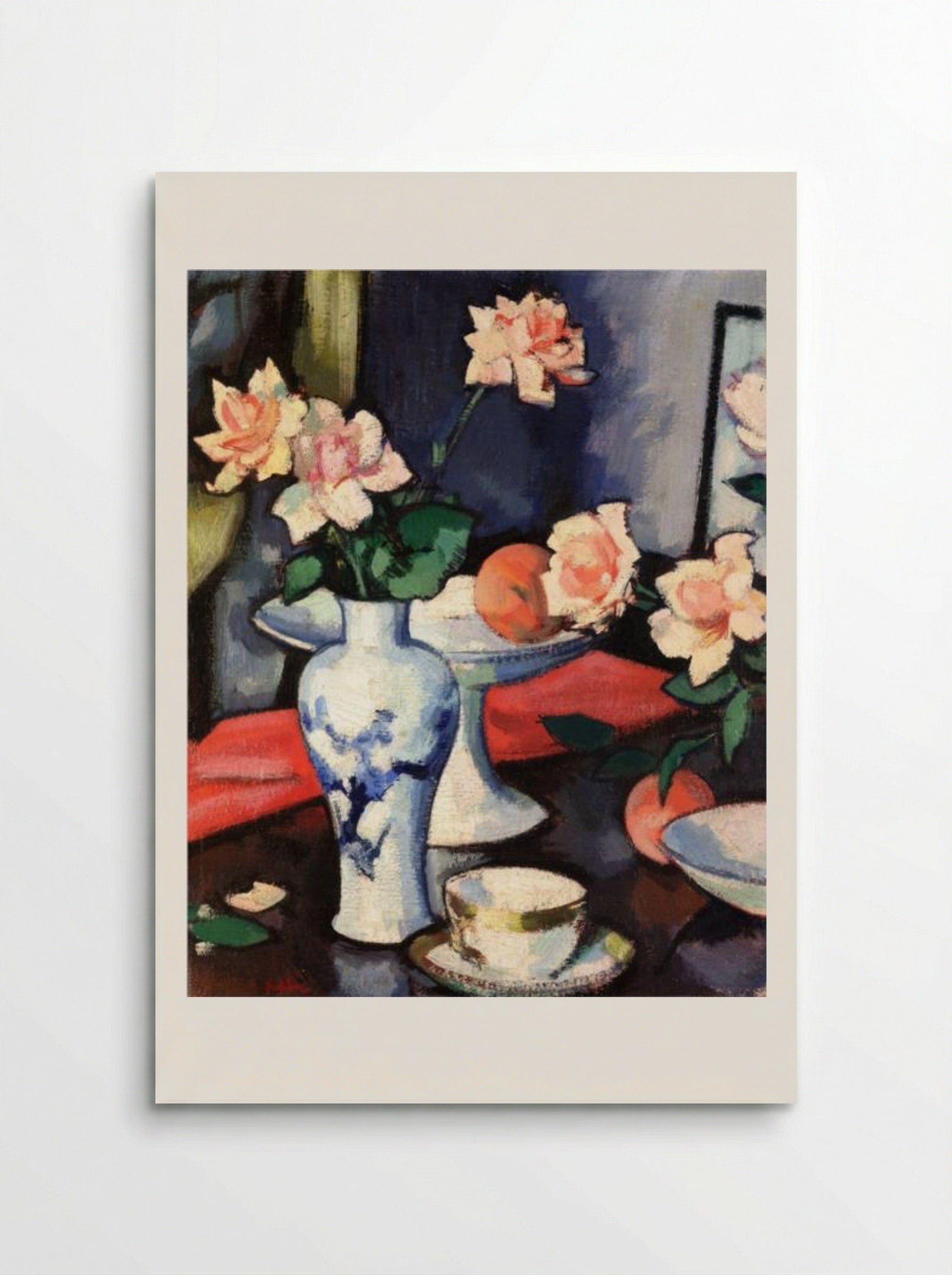 Still Life with Roses in a Chinese Vase - Samuel Peploe - Poster