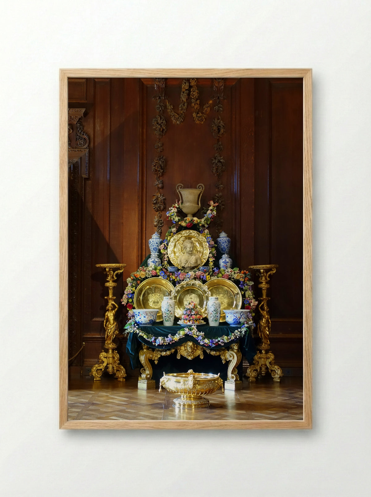 Still Life with Silver - Alexandre-François Desportes - Framed Print Wood
