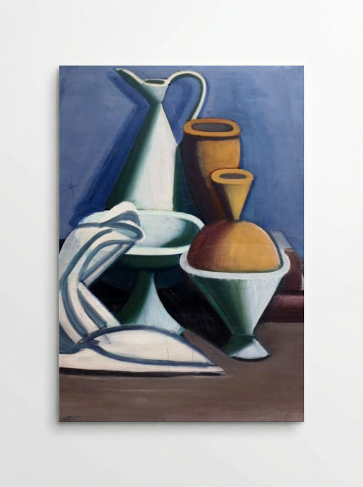 Still Life with Water Jug, Towel and Jars - Vilhelm Lundstrøm - Poster
