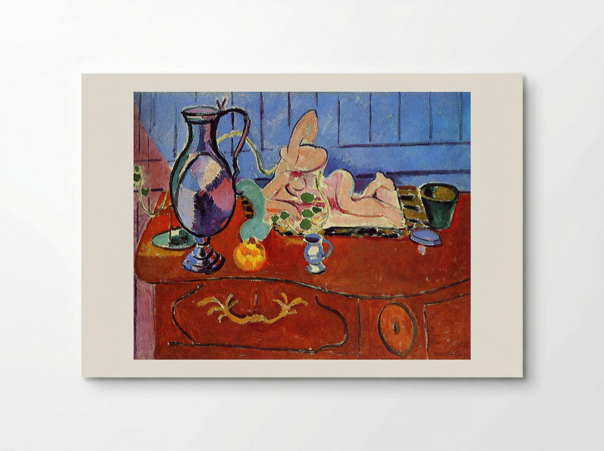 Still Life with a Pewter Jug and Pink Statuette - Henri Matisse - Poster