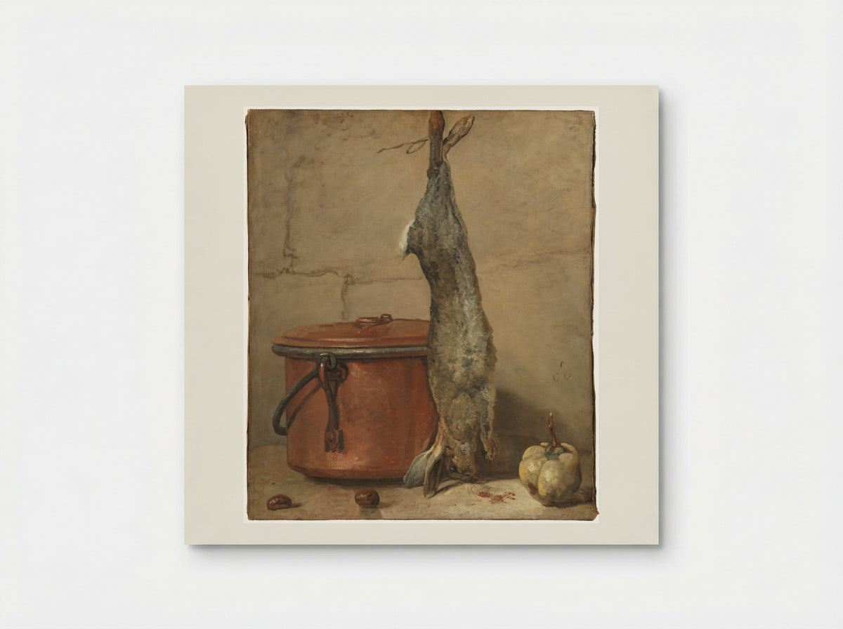 Still Life with a Rabbit and a Copper Pot - Jean-Baptiste-Simeon Chardin - Poster