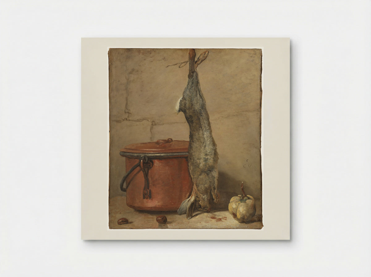 Still Life with a Rabbit and a Copper Pot - Jean-Baptiste-Simeon Chardin - Poster