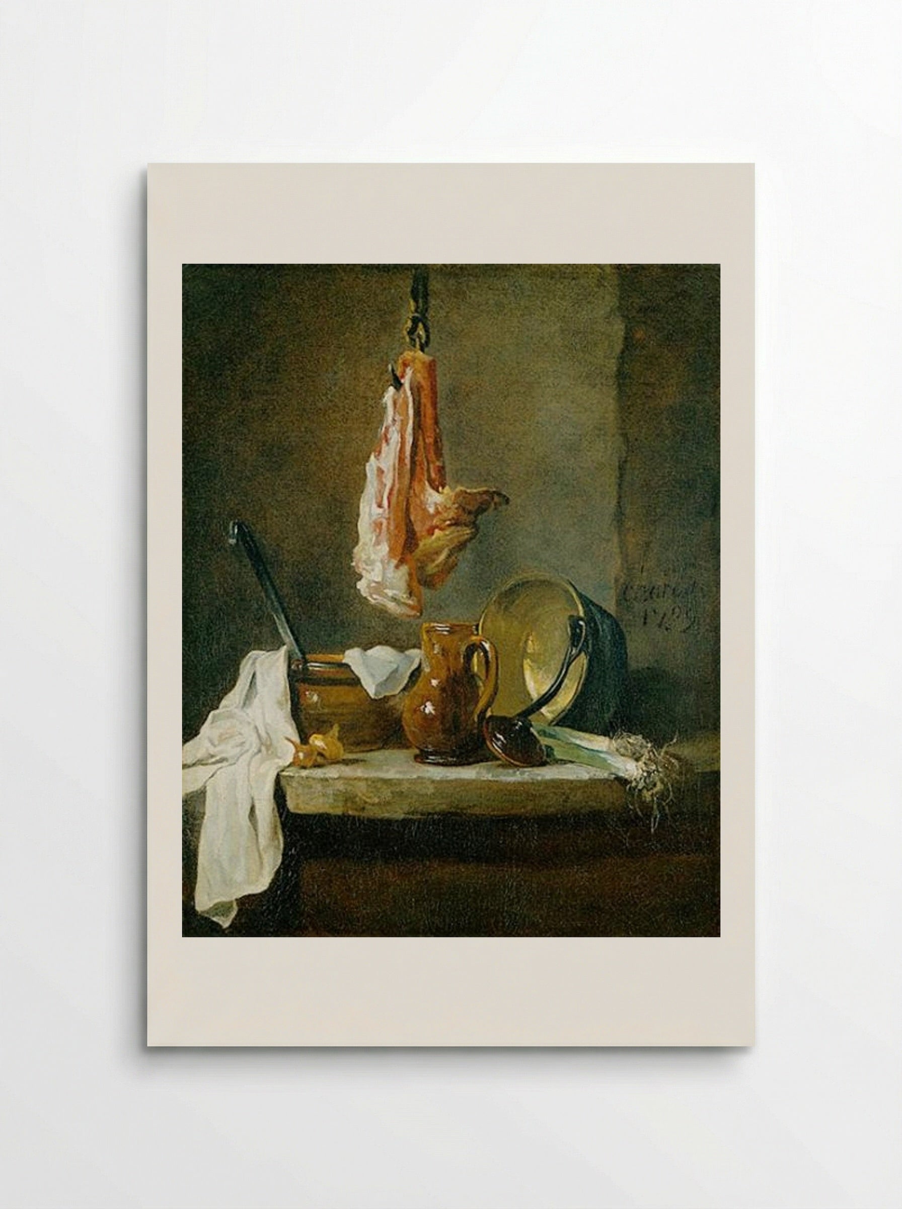 Still Life with a Rib of Beef - Jean-Baptiste-Siméon Chardin - Poster