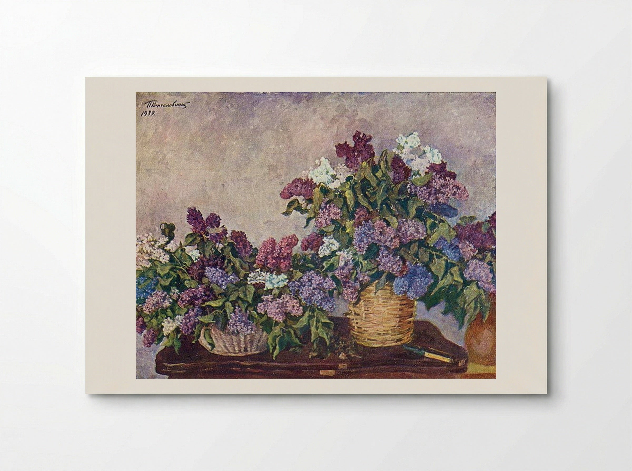 Still Life. Lilacs in two baskets. - Pyotr Konchalovsky - Poster