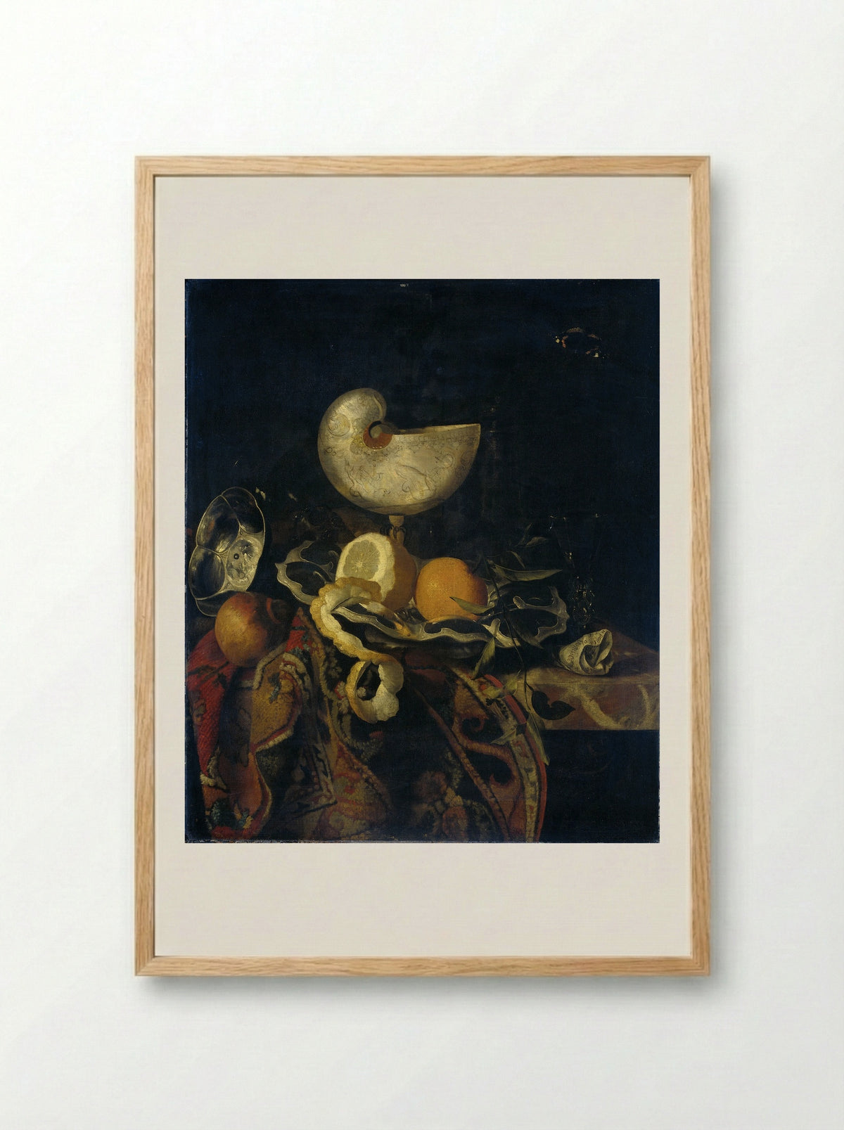 Stilleven met Nautilusbeker - Frans Sant-Acker - Framed Print Wood
