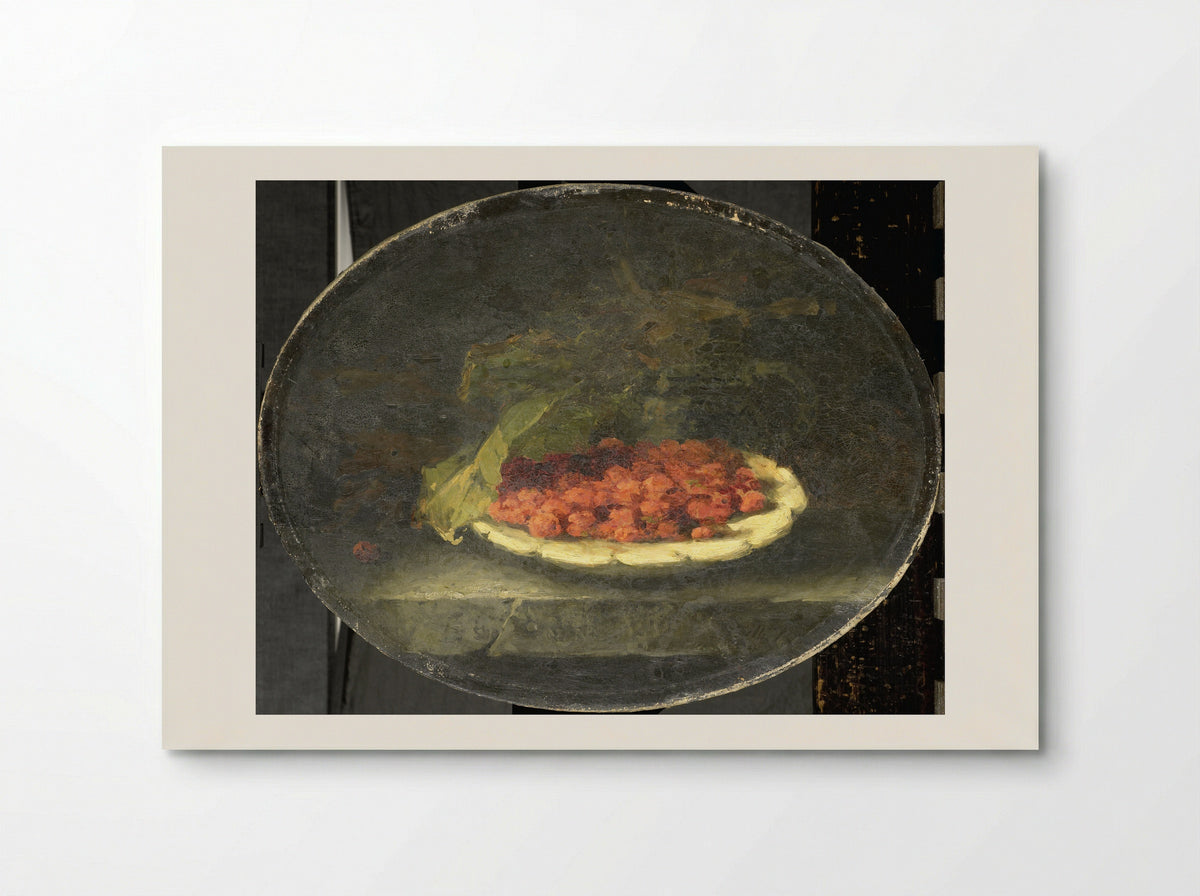 Stilleven met aardbeien in een witte schaal - Margaretha Roosenboom - Poster