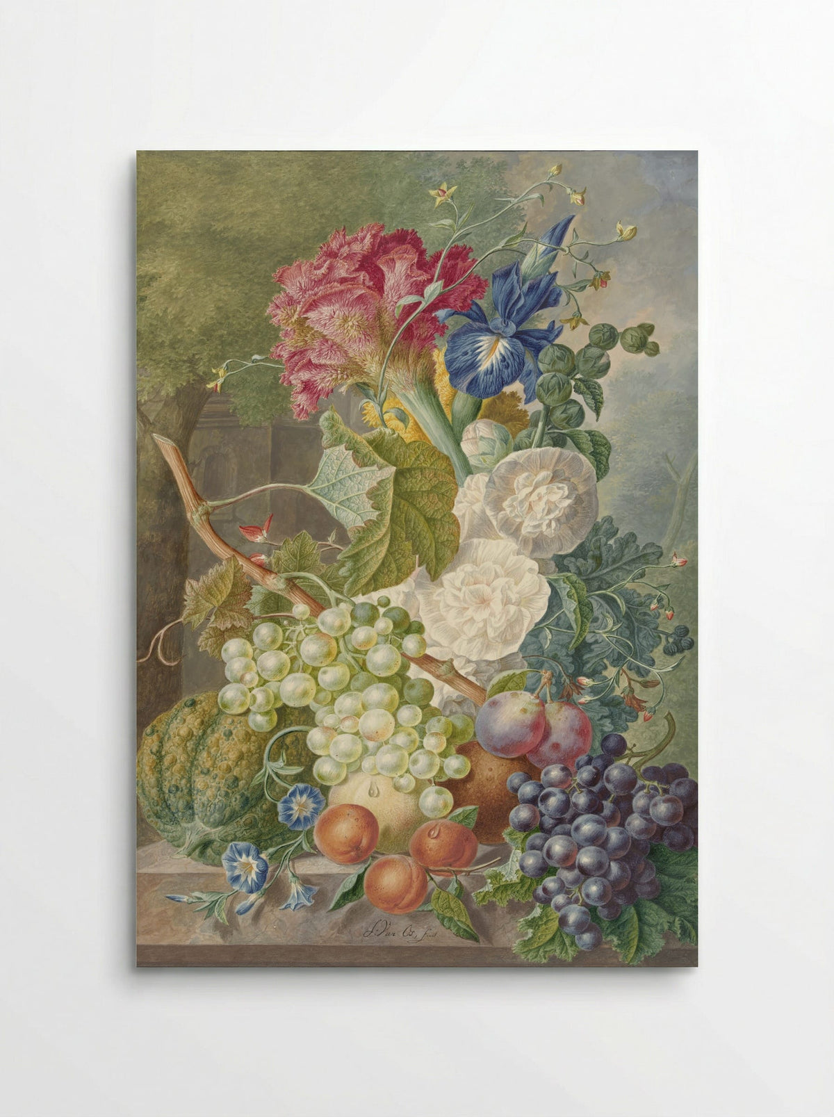Stilleven met bloemen en vruchten - Jan van Os - Poster