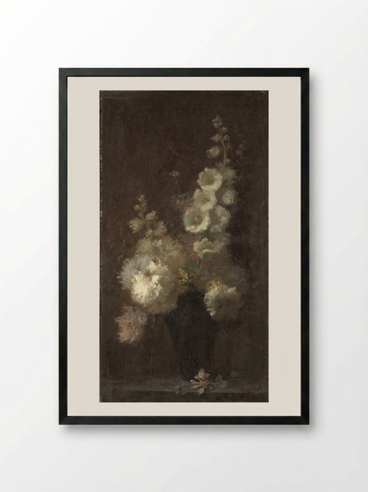 Stilleven met bloemen - Auguste Jouve - Framed Print Black