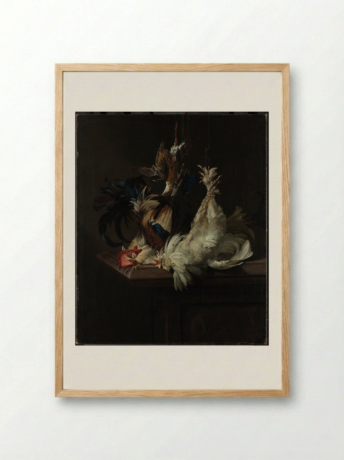 Stilleven met gevogelte - Willem van Aelst - Framed Print Wood