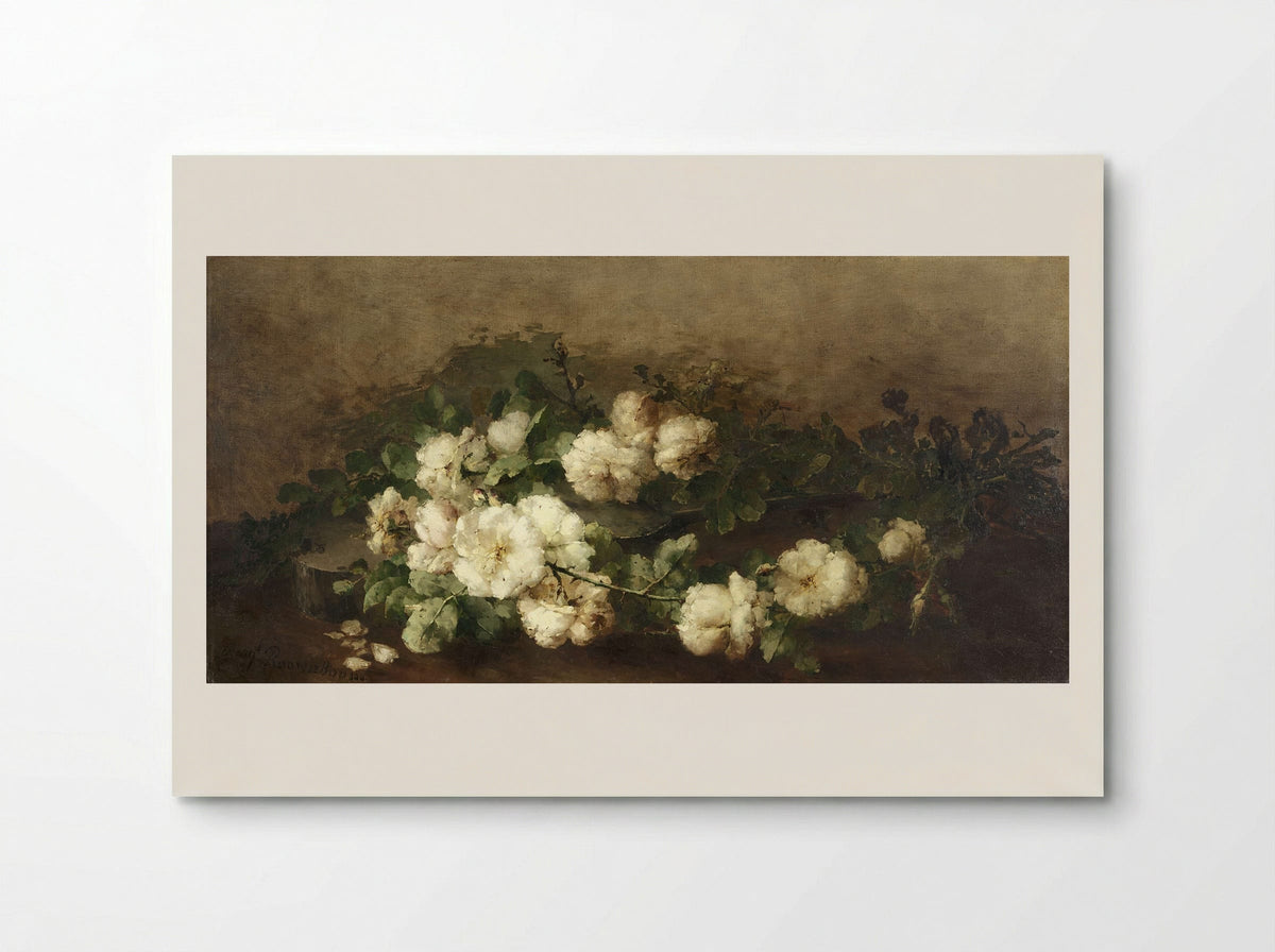 Stilleven met gitaar en rozen - Margaretha Roosenboom - Poster