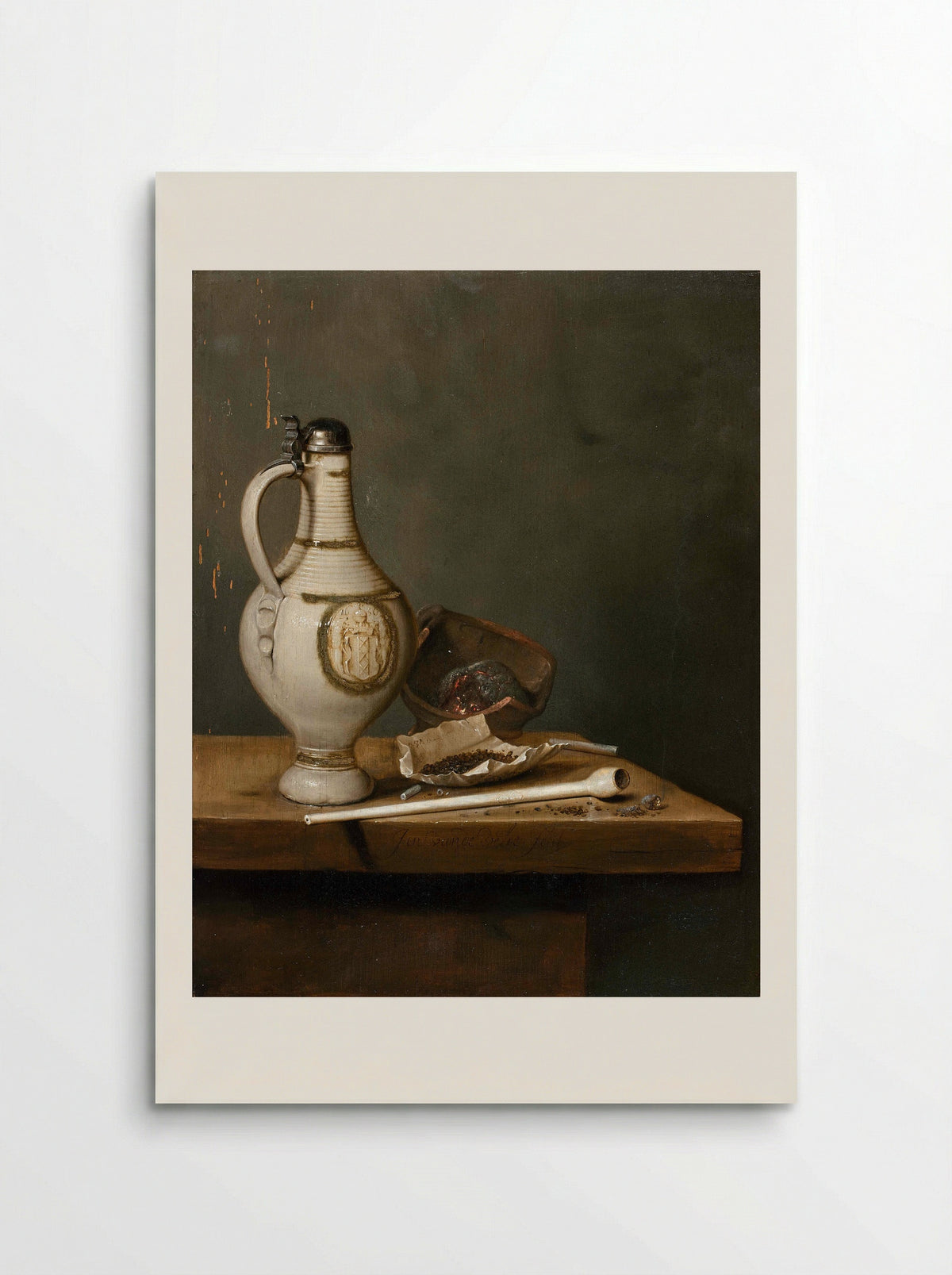 Stilleven met roemer, bierglas en pijp - Jan Jansz van de Velde (III) - Poster