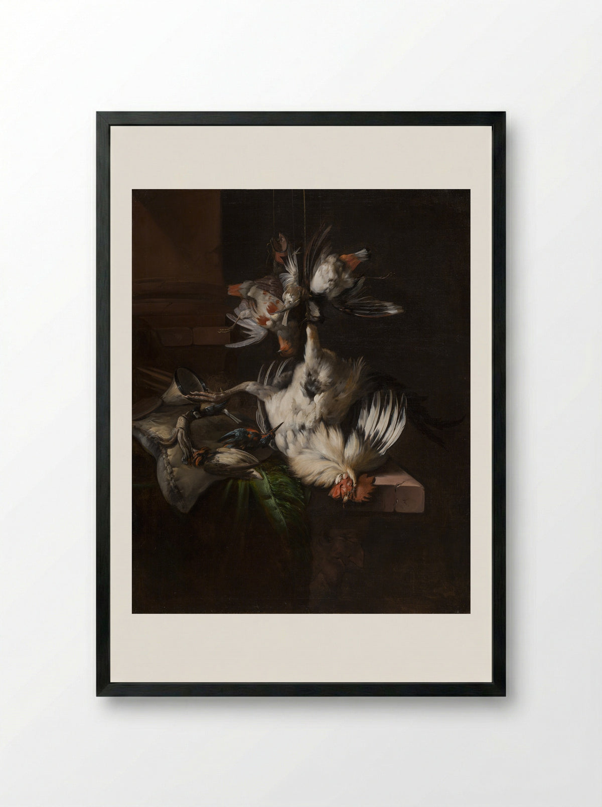 Stilleven met vogels - William Gowe Ferguson - Framed Print Black
