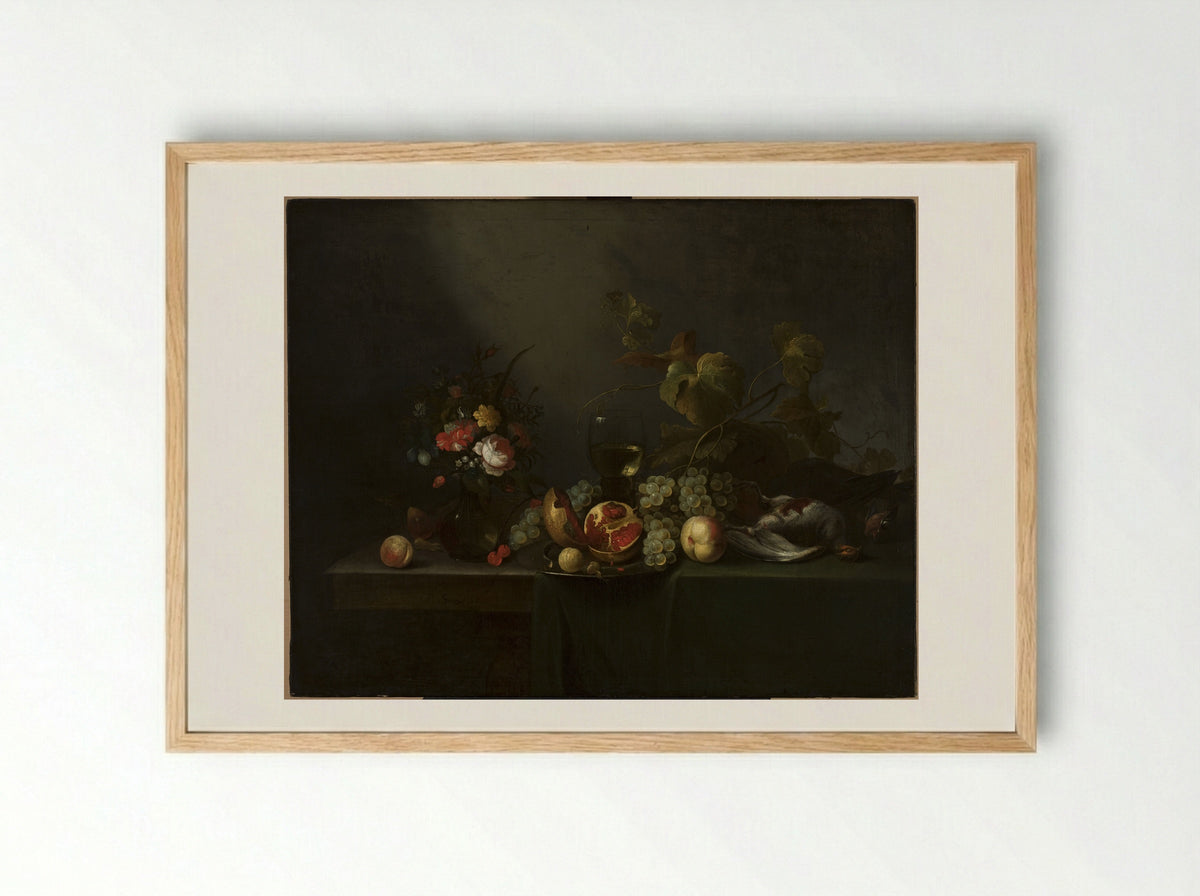 Stilleven met vruchten - Michiel Simons - Framed Print Wood