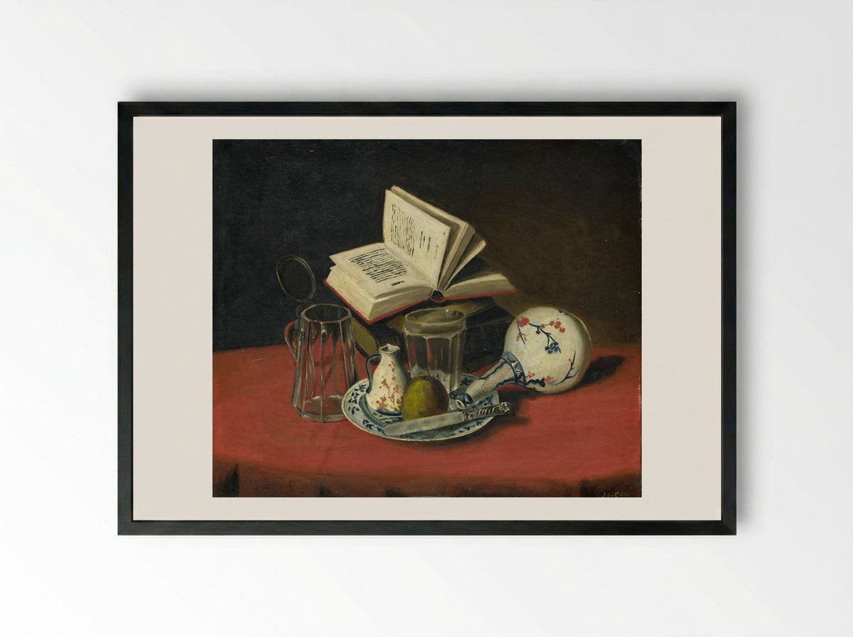 Stilleven - J. de Clercq - Framed Print Black